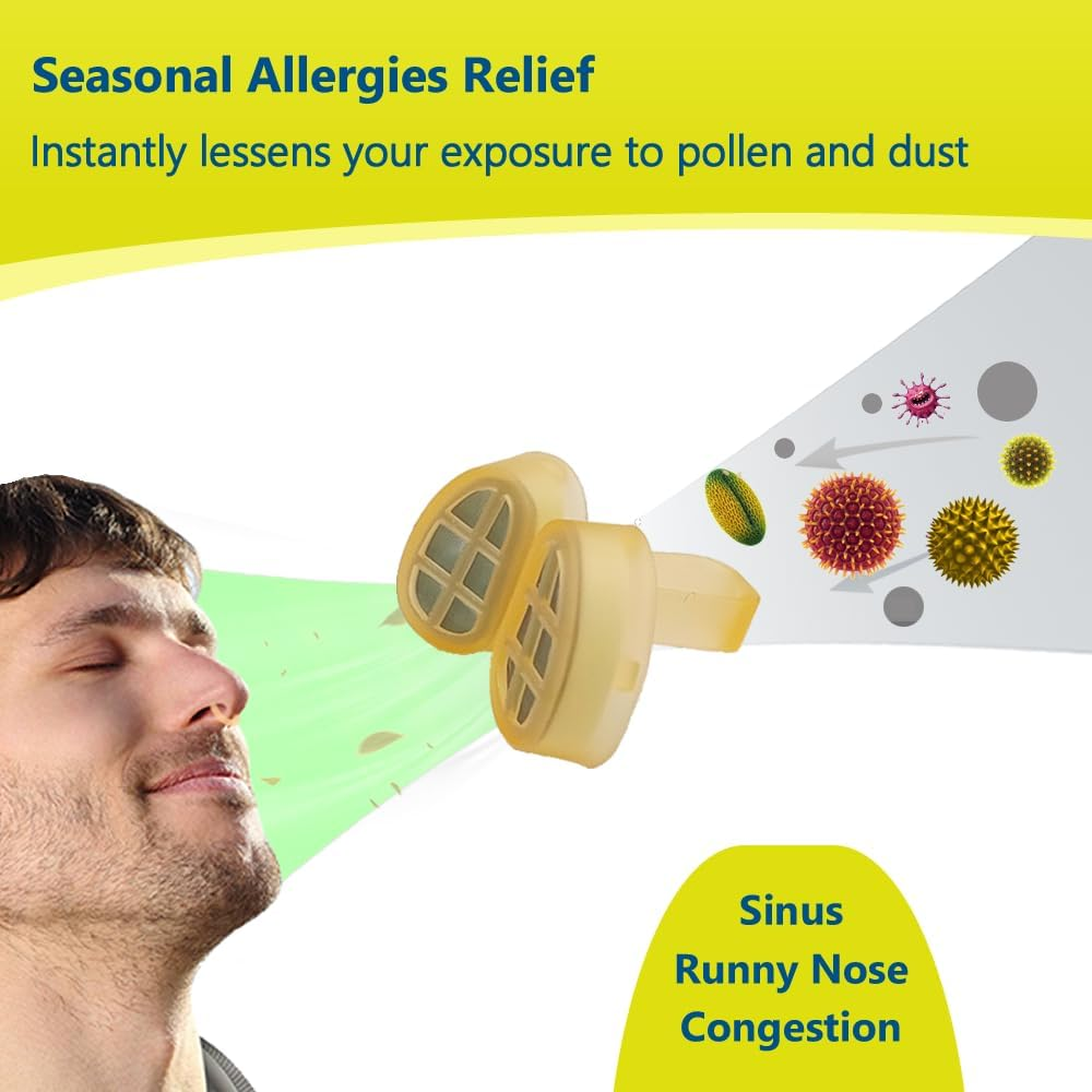 Woodyknows 3 Allerscreen Nasal Filters with 12 Pairs of Replacement Filters, Model 2024, Seasonal and Dust Allergies Aid (Large, 3 Filters+12 Replacements) image number 1