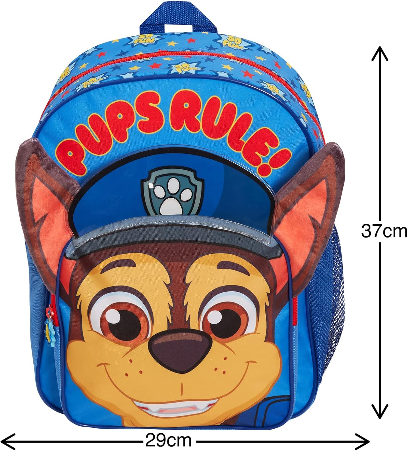 Paw Patrol Backpack for Boys 3D Plush Chase Large Rucksack School Nursury Travel Bag with Drinks Holder image number 1