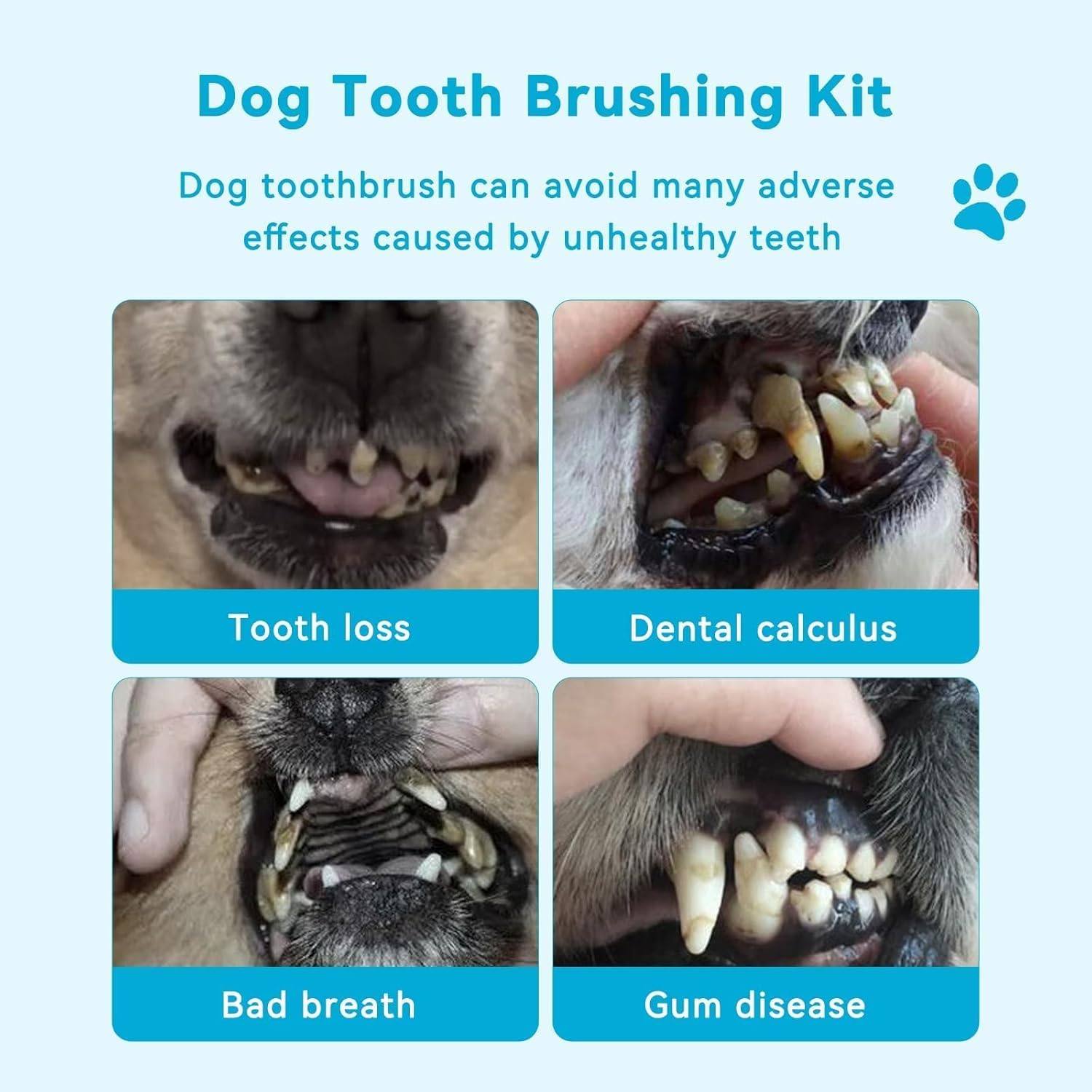 Super Soft Pet Finger Toothbrush Teddy Dog Brush Bad Breath Tartar Teeth Care Tool Dog Cat Cleaning Silicagel Pet Supplies (White) image number 2