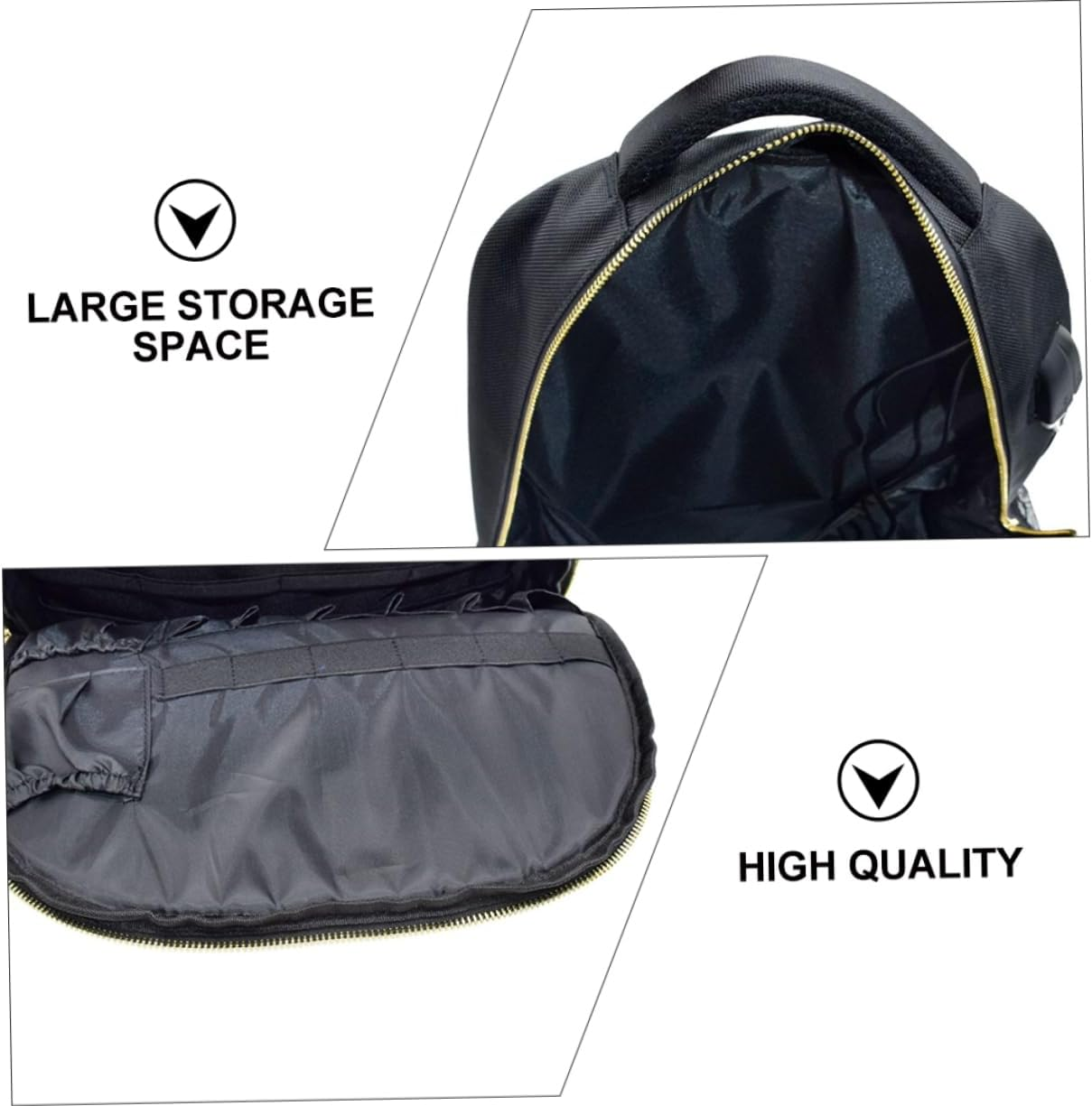 Baluue Hairdressing Bag Stylists Backpack Hair Salon Tool Bag Hairdresser Tool Organizer Polyester image number 4