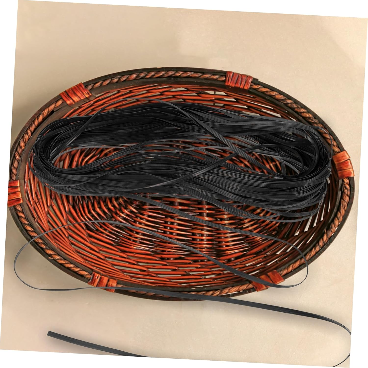 SUPVOX Pe Plastic Rattan Repair Kit Wicker Furniture Repair Strips for DIY Basket Weaving and Rattan Chair Restoring, Multi-Functional Plastic Wicker Material for Home and Outdoor Use image number 5