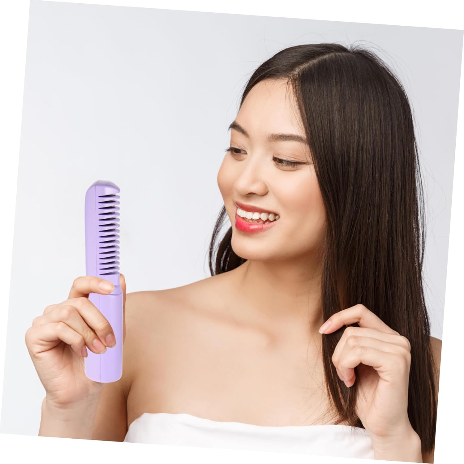 HAPINARY Cordless Hair Straightener Brush Heated Hair Straightening Comb Rechargeable Styling Tool Portable for Travel