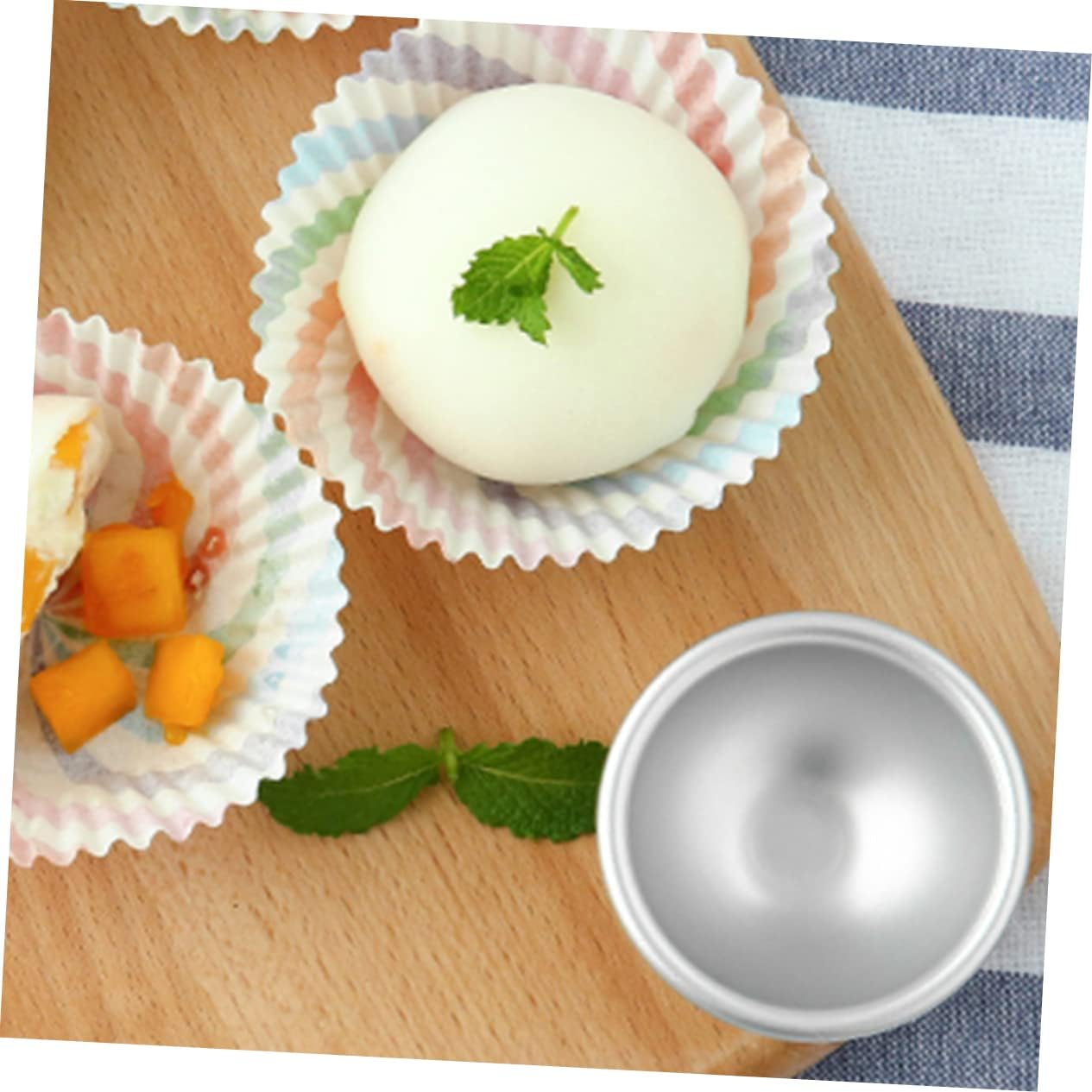 Sewroro 24Pcs Bath Salt Mold Hemispherical Shape for Diy Bath Bomb Mould Shapes image number 5