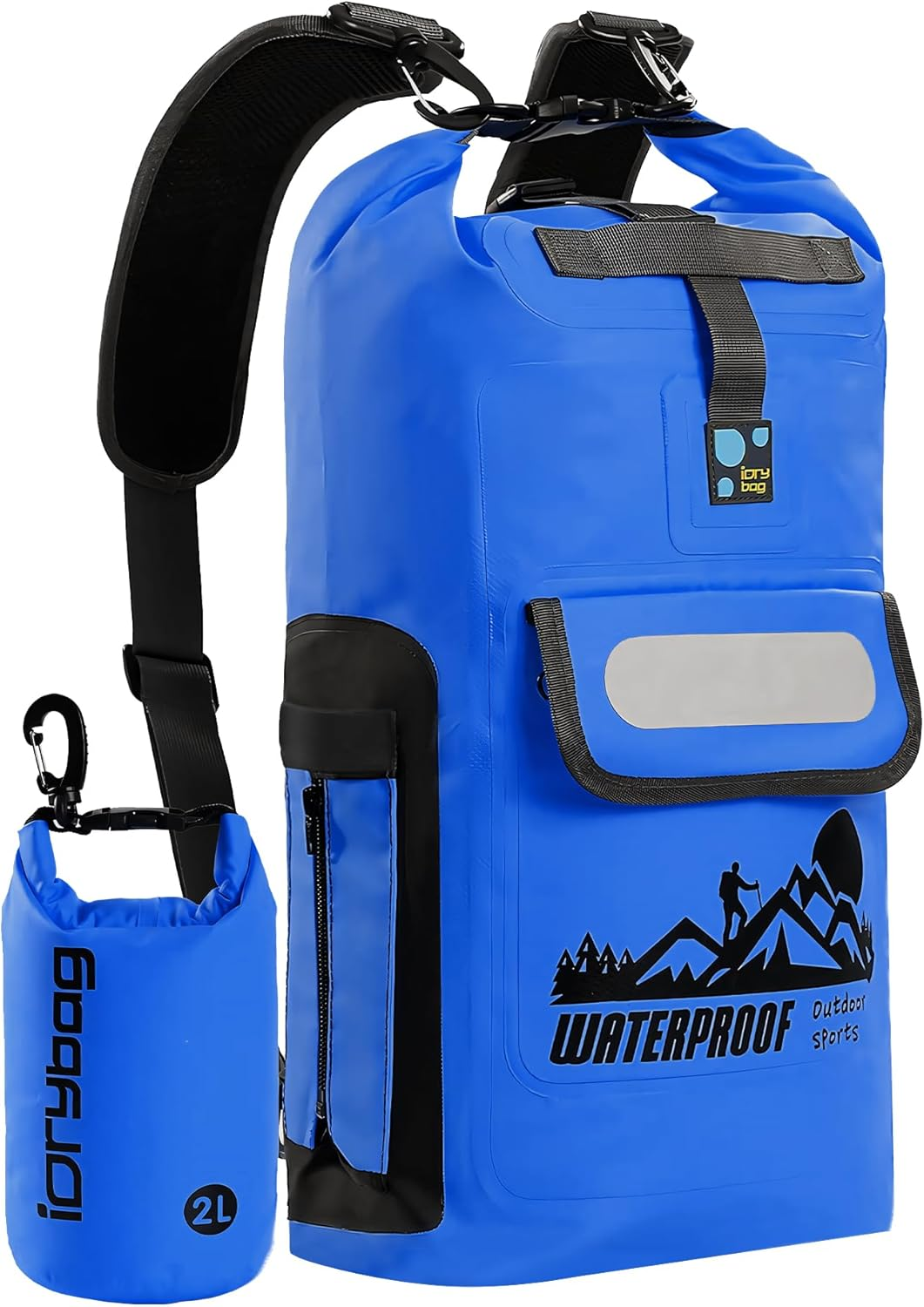 IDRYBAG Dry Bag Backpack Waterproof 20L, Waterproof Backpack Floating Dry Bag，Roll Top Keeps Gear Dry for Kayaking