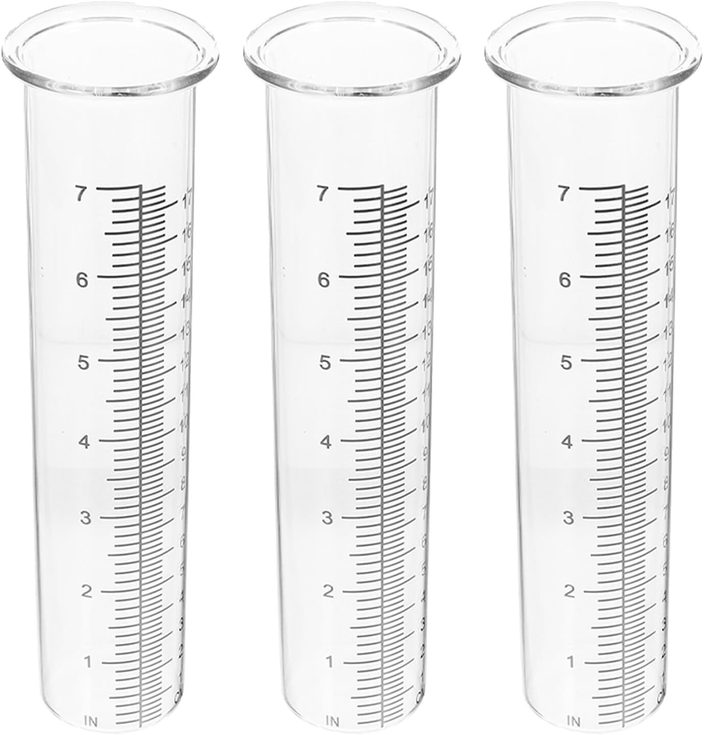 Bestonzon 3Pcs Freeze Plastic Rain Gauge Tubes Accurate Outdoor Measurement Tool for Garden Deck Lawn Seasonal Use image number 1