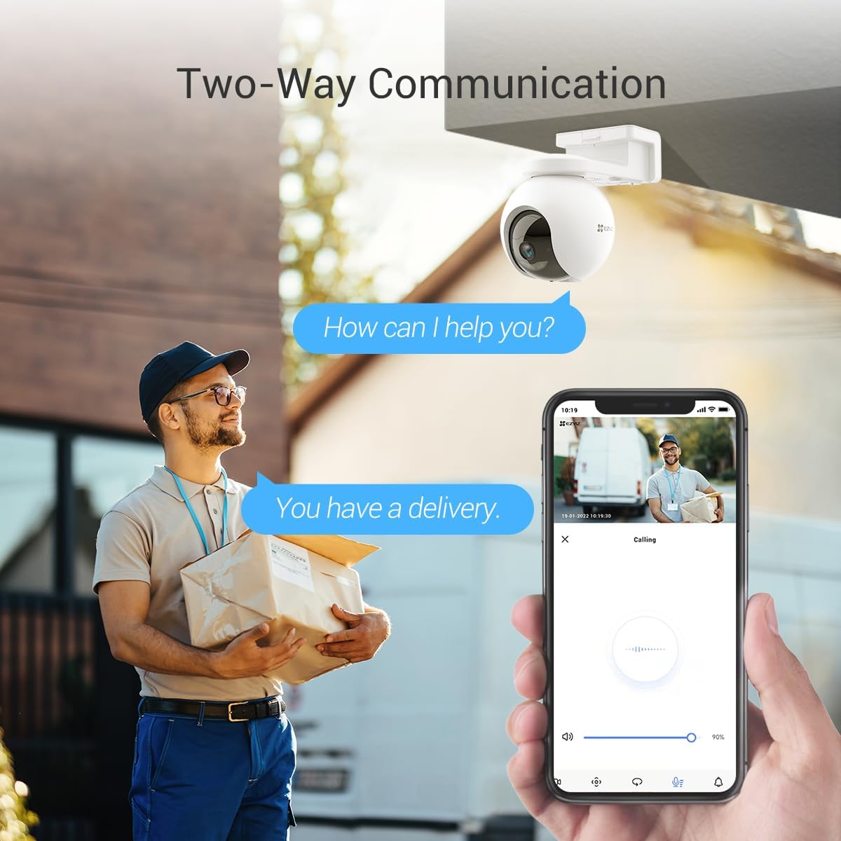 EZVIZ 2K Outdoor Security Camera Wireless, Solar Security Camera, 360 PT Wifi Camera, 210 Days Battery Life, 15M Color Night Vision, 2-Way Talk, AI Human Detection, Waterproof (CB8 3MP) image number 5