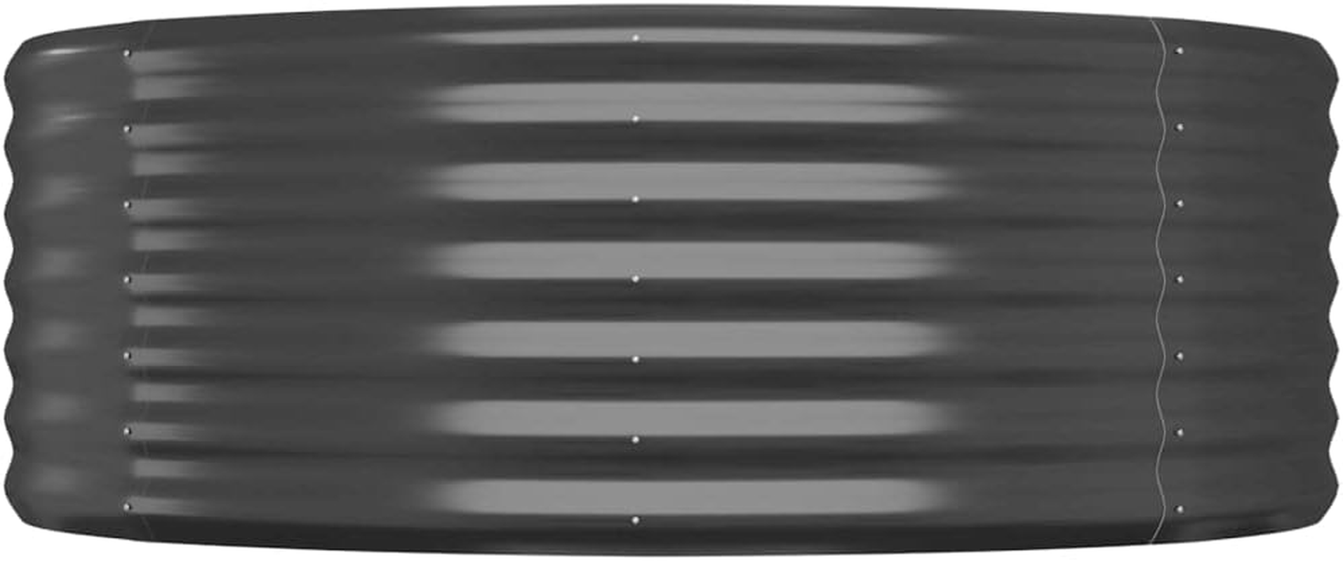 Round Shape Garden Raised Bed Powder-Coated Steel 100X100X36 Cm Anthracite