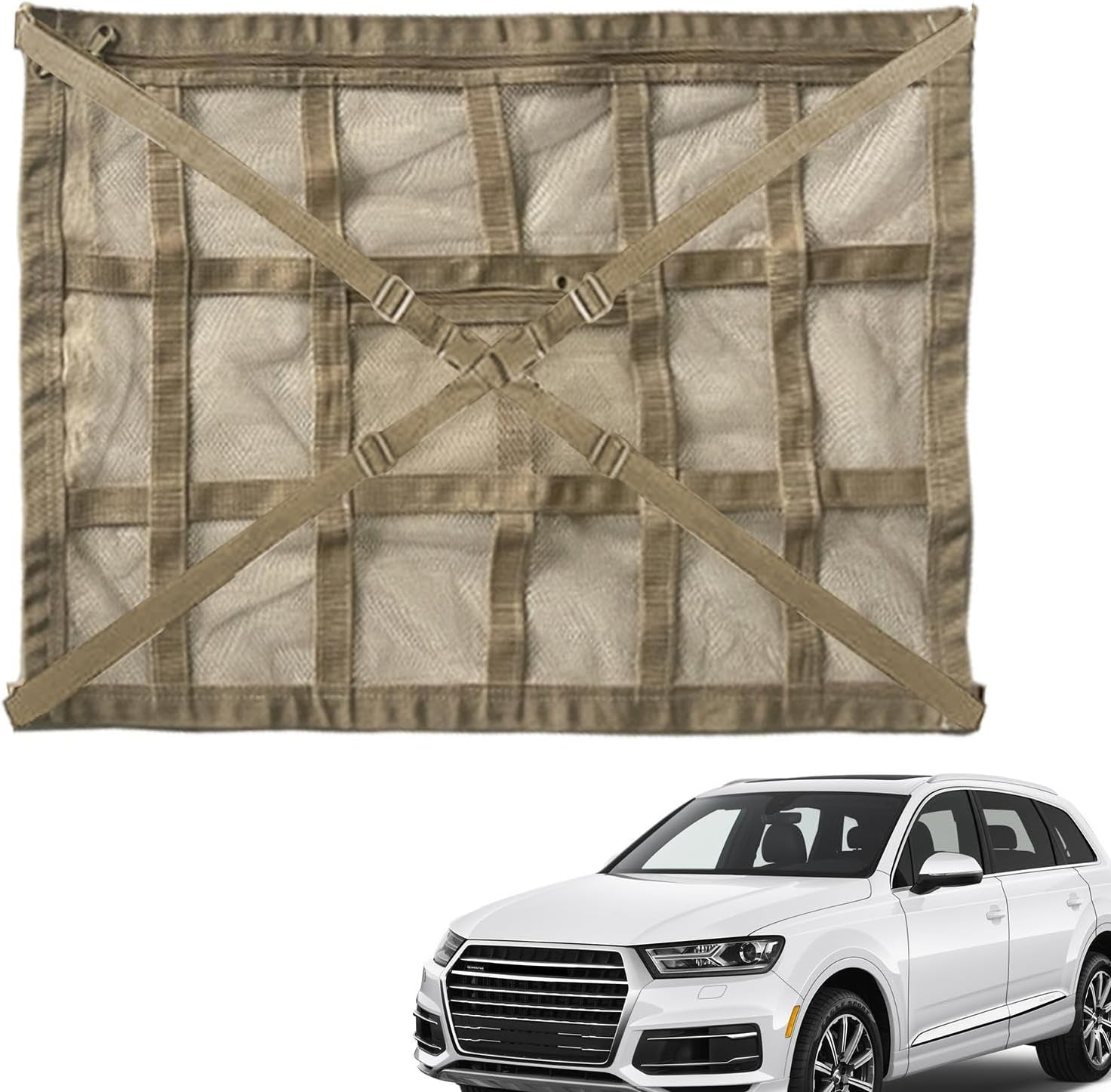 Car Ceiling Storage Net - Roof Organizer Cargo Net,Camping Large Capacity Roof Luggage Net Pocket for Car, RV, SUV Puchen