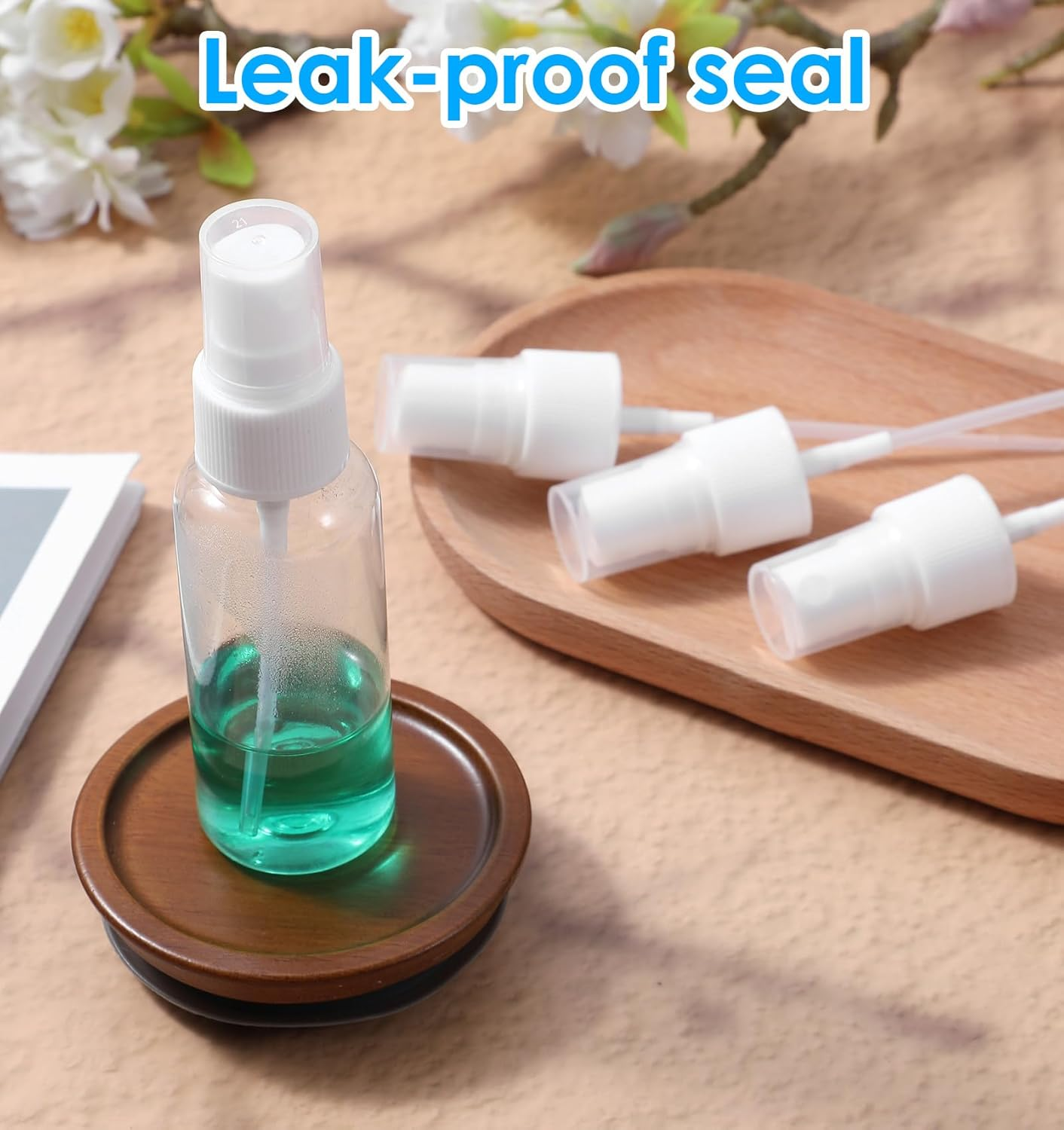 Valuebargain 8 Pcs Spray Tops for Toner Bottles, Spray Cap for Glycolic Acid, Oil Bottles (White) image number 5