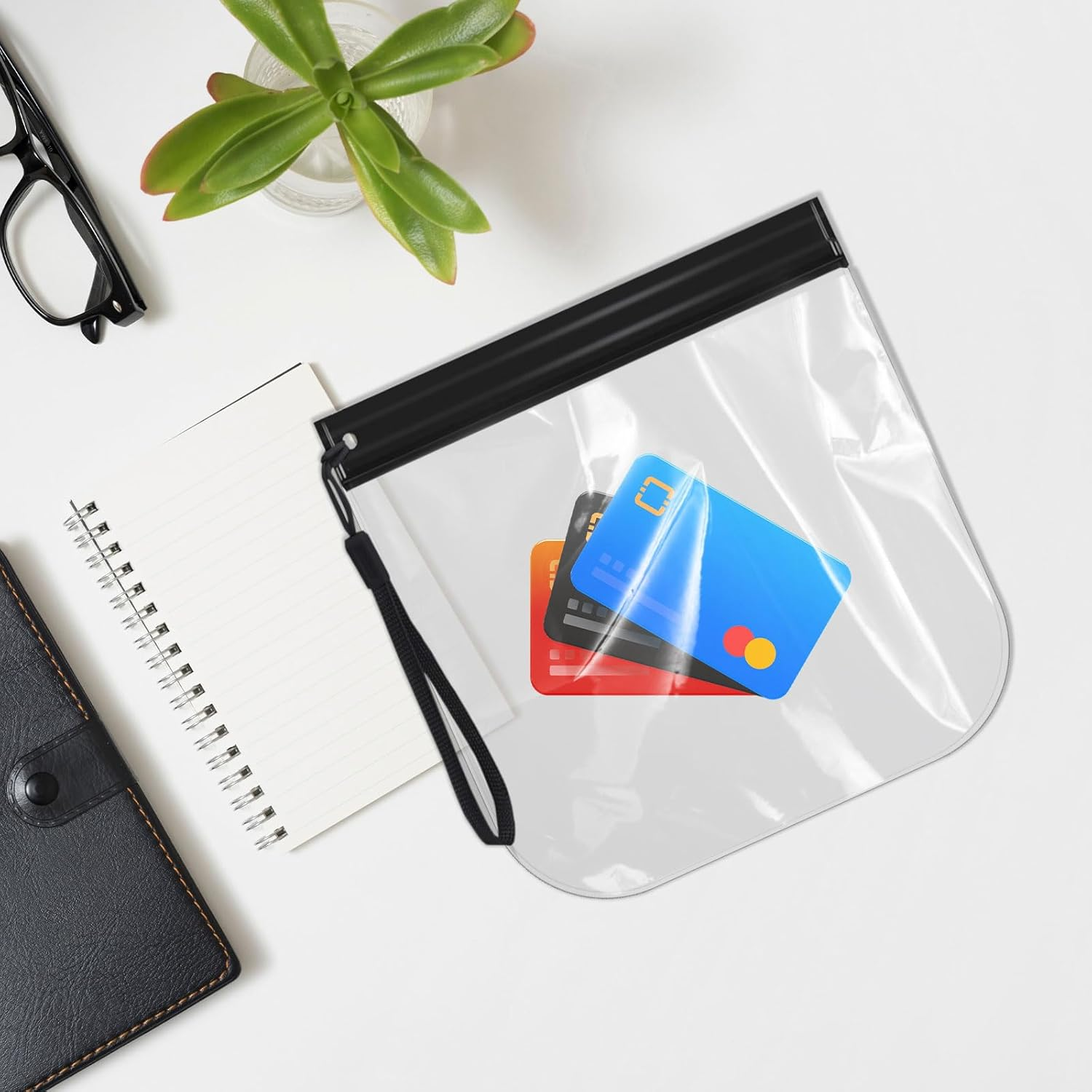 6Pcs Travel Toiletry Bag, Portable Travel Clear Toiletry Bag, Sealed and Waterproof Clear Makeup Bag, Tsa-Approved Toiletries Bag, Essential Luggage for Men and Women during Festivals, 20 * 20Cm image number 4