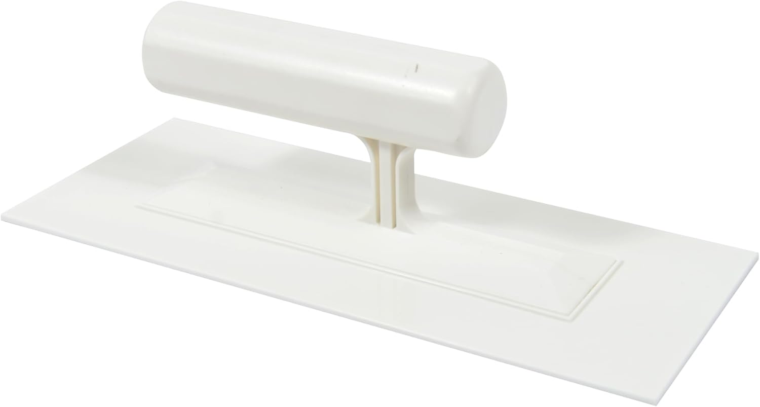 Hanroy Plastic Trowel with Comfortable Grip Handle, Includes 4.7" X 10.6'' White Finishing Trowels, Lightweight Mounting, Square End, Suitable for Scrape,Plastering and Paint Walls(D2712) - D1147F image number 2