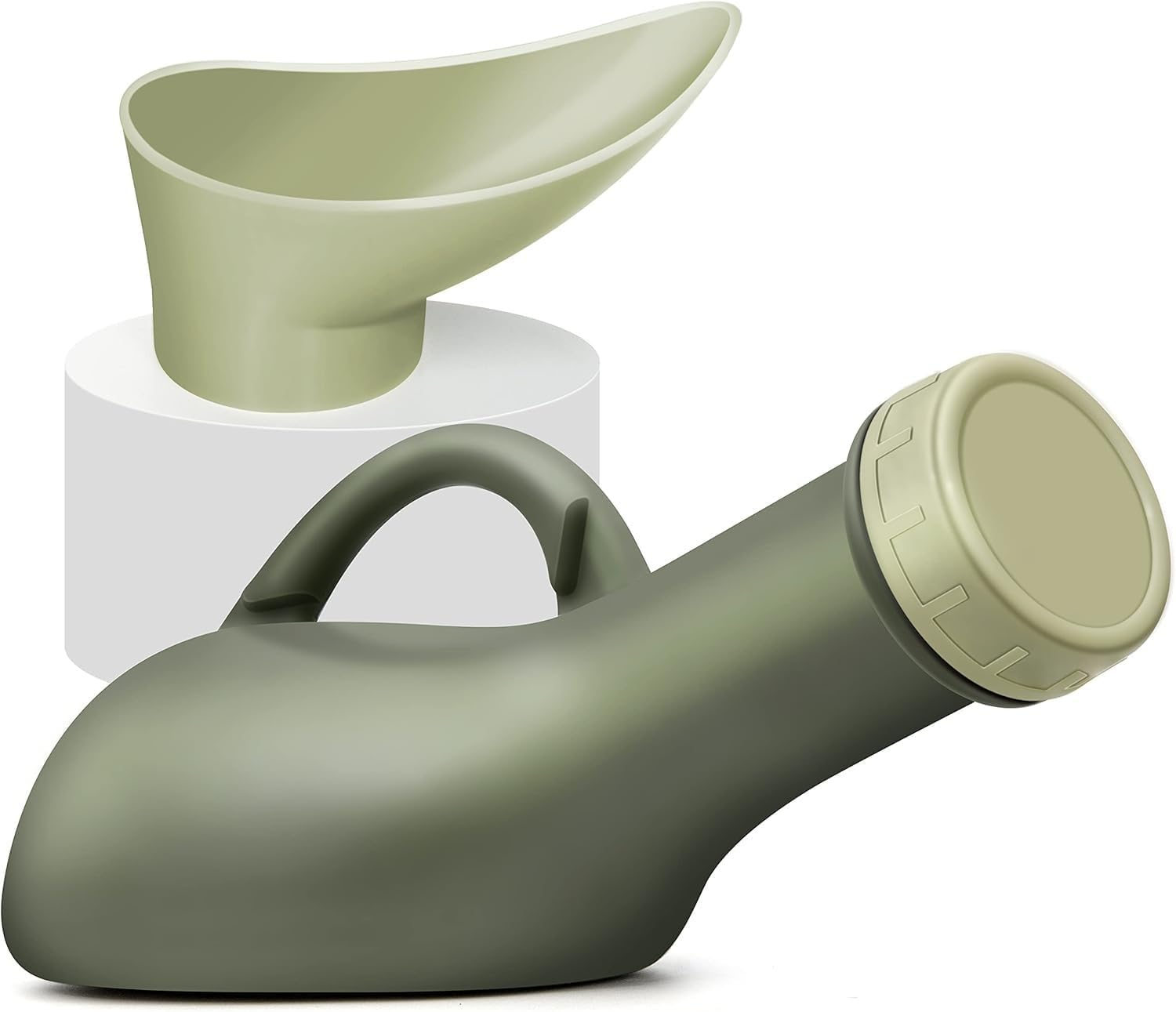 Unisex Portable Green Urine Bottle with Screw Lid,Spill Proof Urine Bottle Portable Travel Pee Container for Men and Women Leak-Resistant Design for Hospital, Camping, Car and Emergency Use image number 6