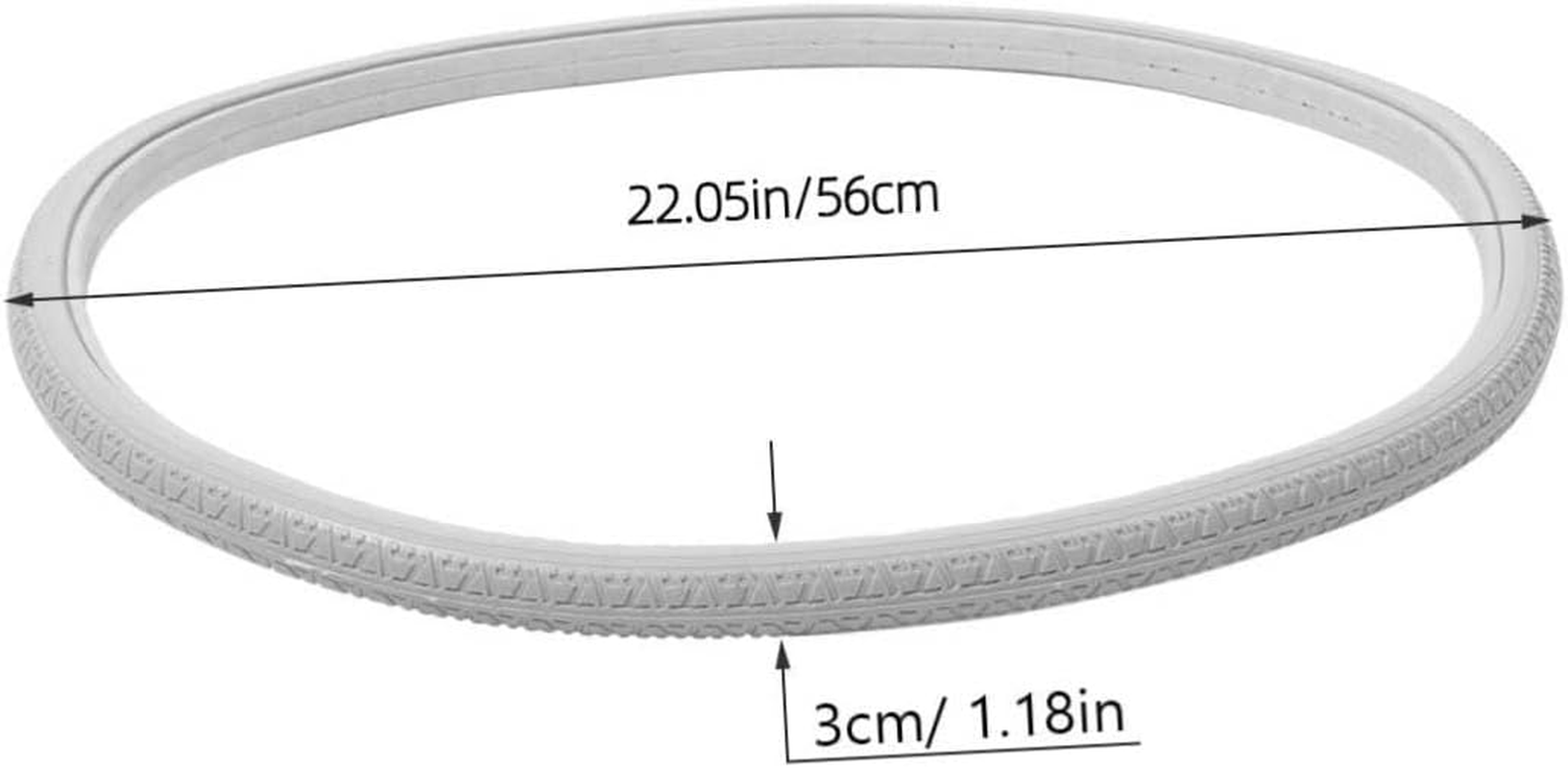 PACKOVE Elastic PU Wheelchair Tire Solid Replacement Tire for Indoor Outdoor Use Easy Installation Wheelchair Part Stylish Grey Design For image number 5