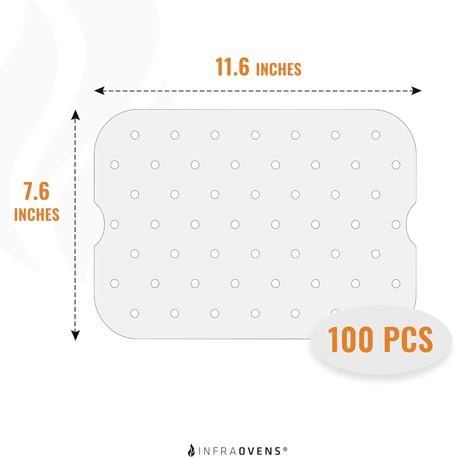 INFRAOVENS Air Fryer Parchment Paper Liners for Ninja Foodi XL Smart FG551 6-In-1 Indoor Grill, Ninja Foodi Accessories, Air Fryer Liners and Reusable Heat Resistant Mat, Air Fryer Accessories By image number 5