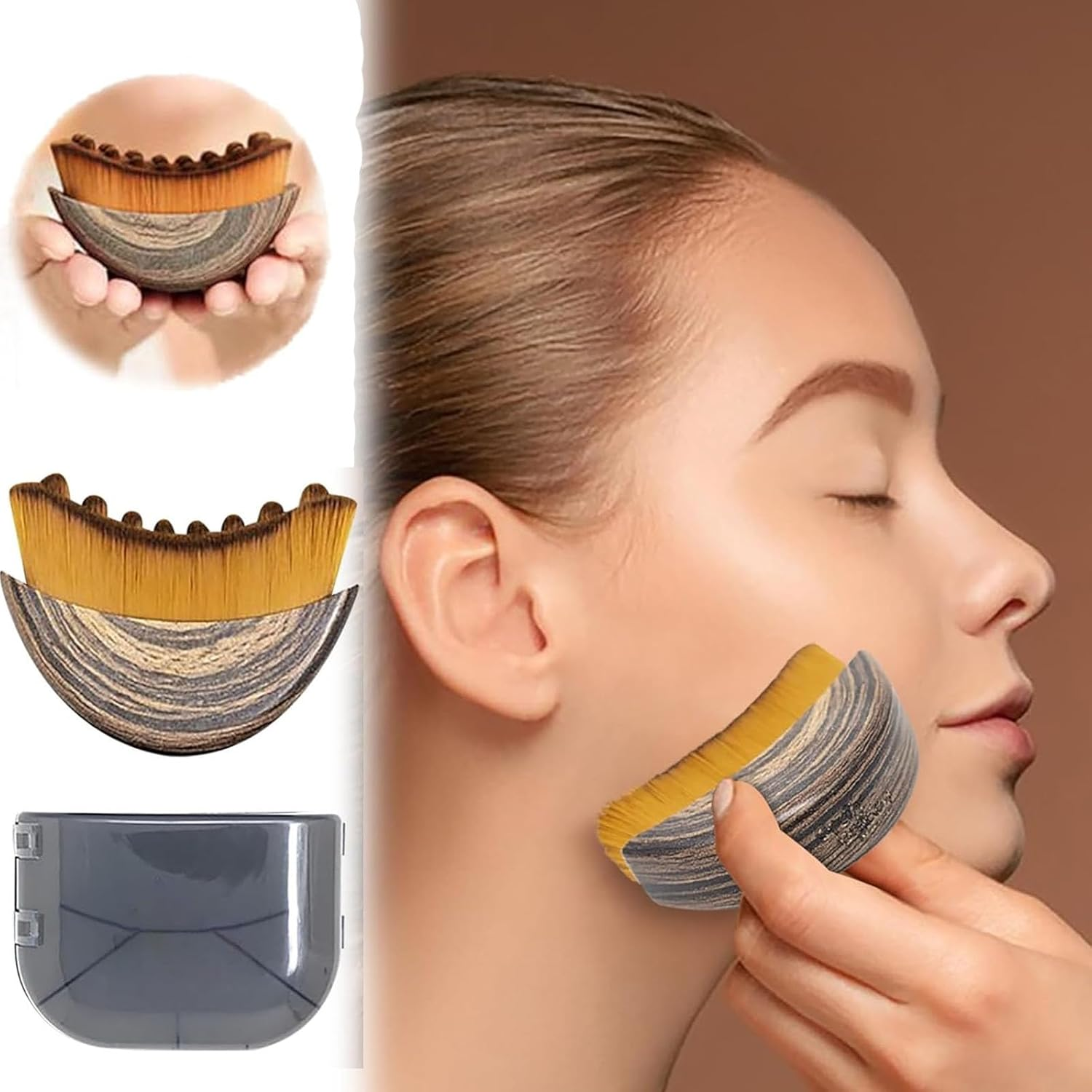 Lymphatic Contour Face and Body Brushes, the Lymphatic Drainage Massager for Face, Chin & Jawline Sculpting, Designed for the Face，Ergonomically Designed to Fit the Skin Precisely and Relieve Fatigue (1)