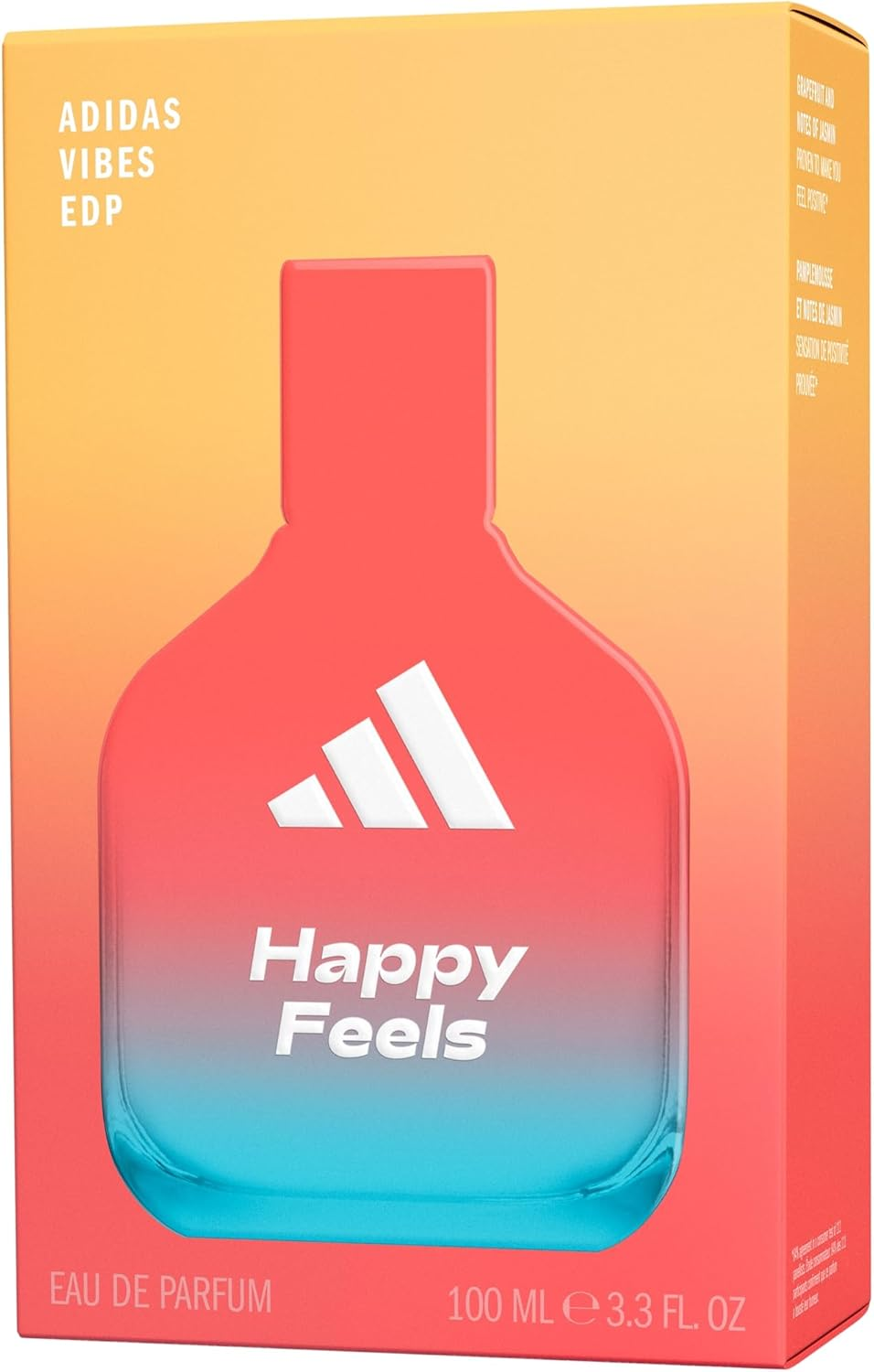Adidas Vibes Happy Feels Eau De Parfum for All, Joyful and Uplifting, Long Lasting Fragrance, Grapefruit and Jasmine 100Ml image number 6
