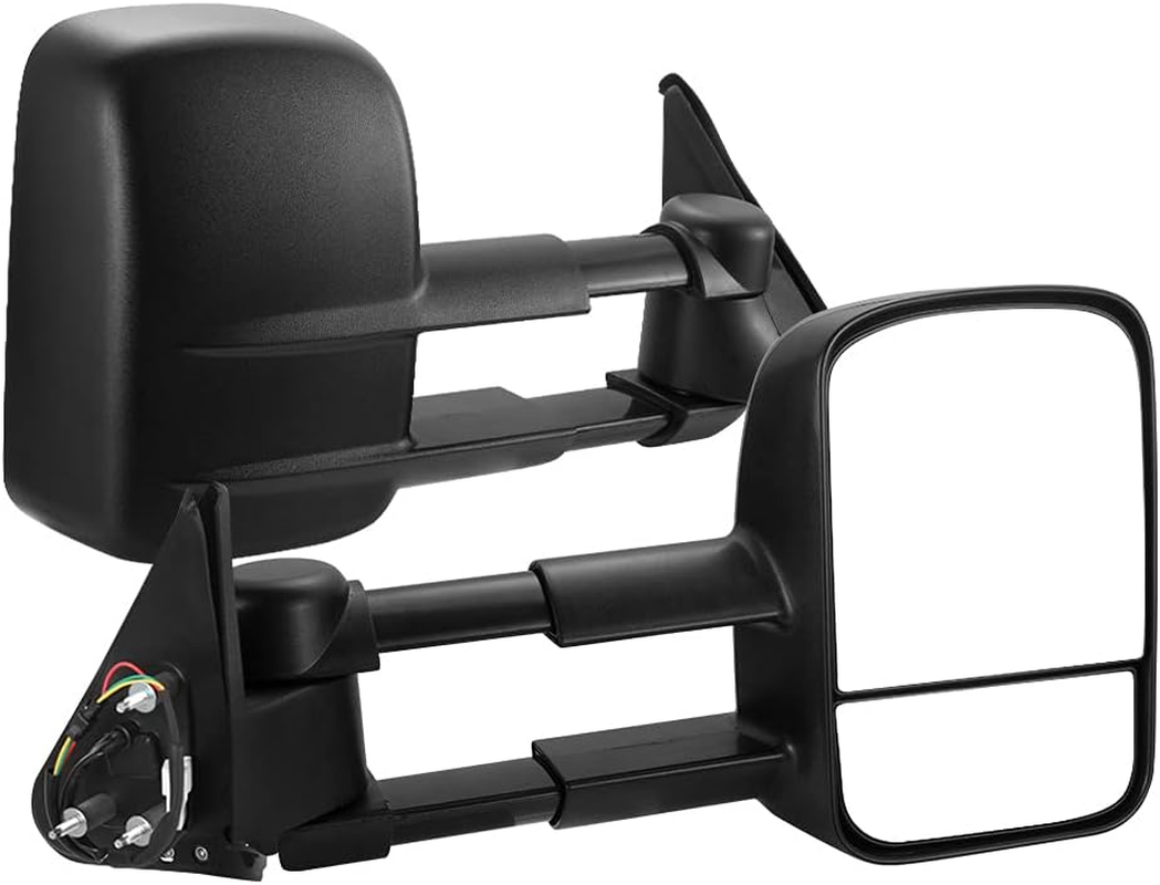 SAN HIMA Pair Towing Mirrors Fits Patrol GU Y61 1997-2016 - Extendable Manually Foldable 20CM Split View Durable & Stylish Tow Mirrors, Black image number 6