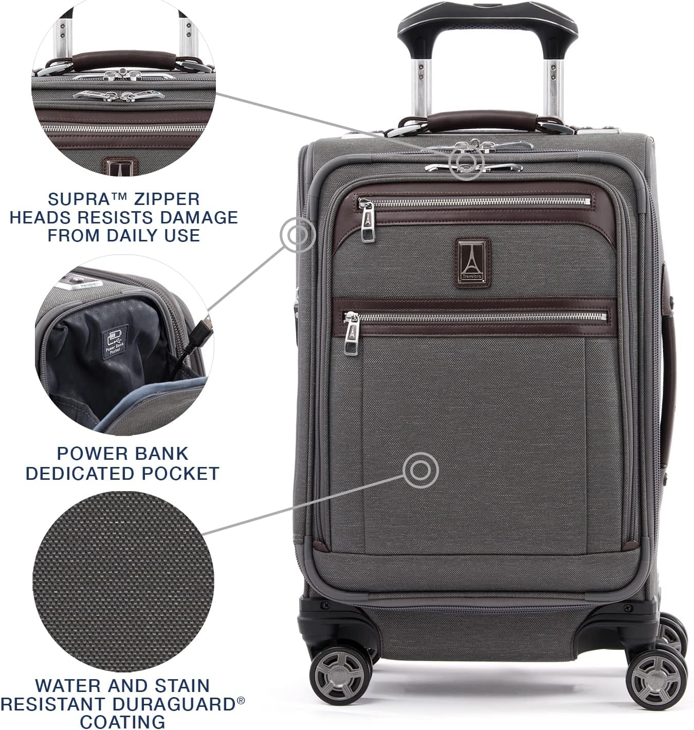 Travelpro Luggage Platinum Elite 20" Carry-On Expandable Business Spinner W/Usb Port
