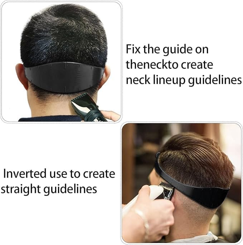 Barber Fade Comb, 3Pcs, Professional Hair Cutting Comb with Fade Hair Trimming Guide, Black, Silicone, Plastic, Unisex, Adults, Hairdressers, All Ages image number 1