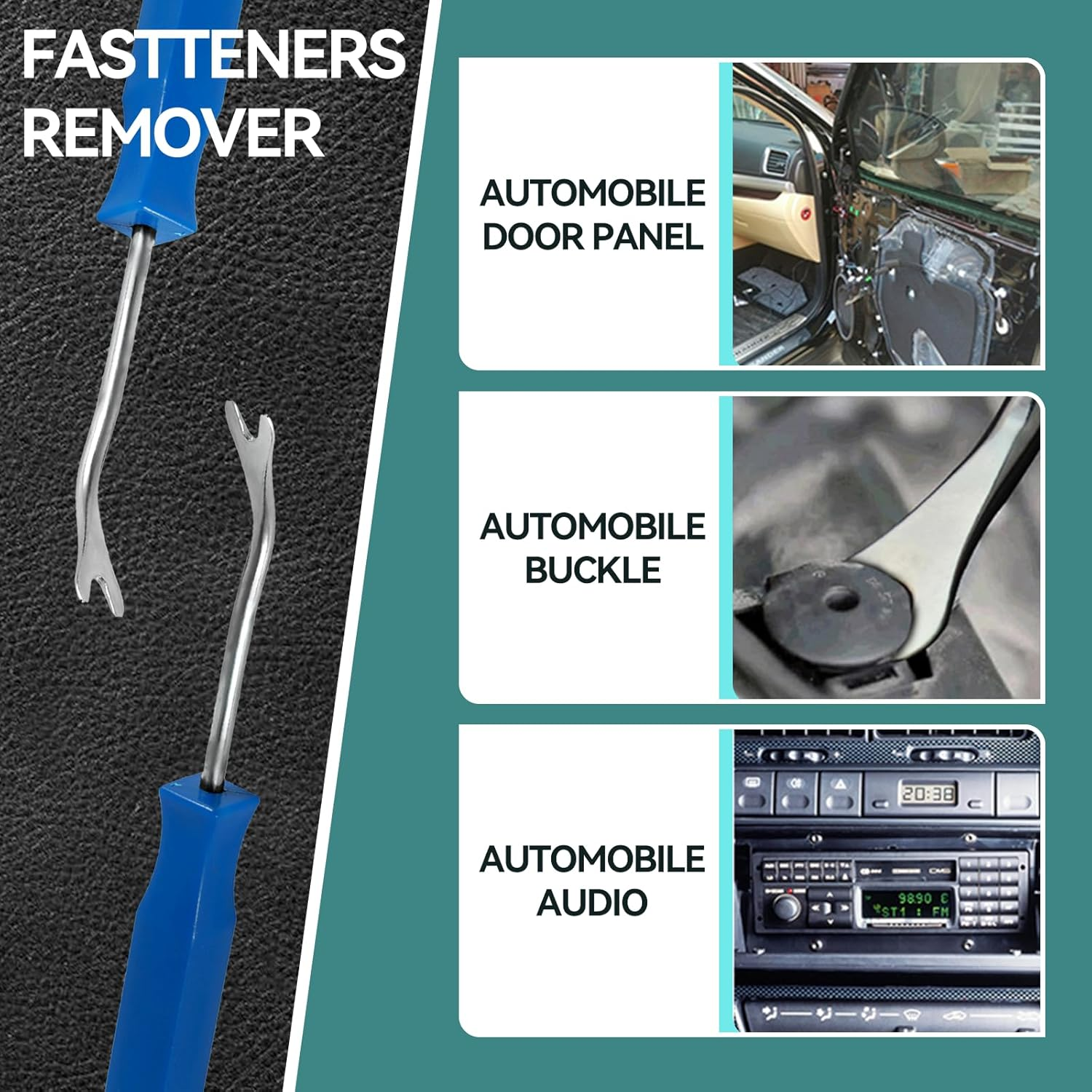 Car Retainer Clips Set 625-Piece - Car Fastener Clip Kit Universal with Removal Tool, 16 Sizes for Door Panel, Bumper, Fender & Interior Trim - Car Push Retainer Clips Replacement image number 4