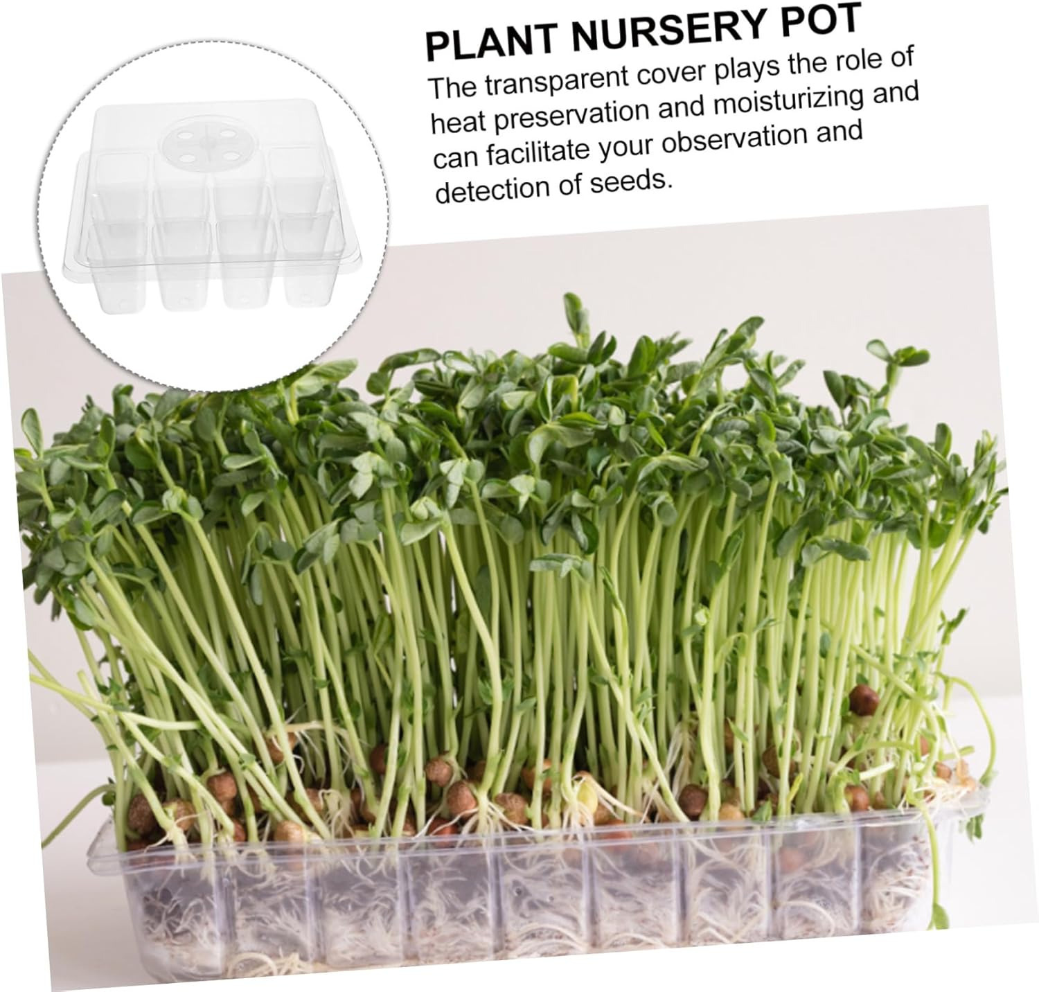 SUPVOX 5Pcs Seedling Tray Plant Nursery Pot for Hydroponic Grow Gardening Supplies image number 1