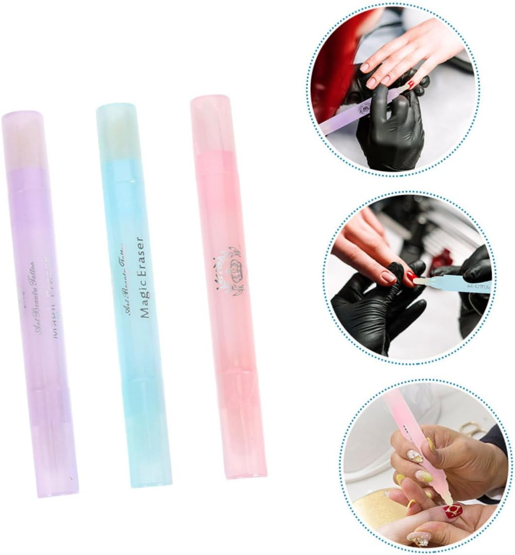 Ipetboom 3Pcs Nail Polish Remover Pen Set Nail Art Edges Corrector Pens Multi-Color Manicure Tools for Women and Men Easy Clean image number 1