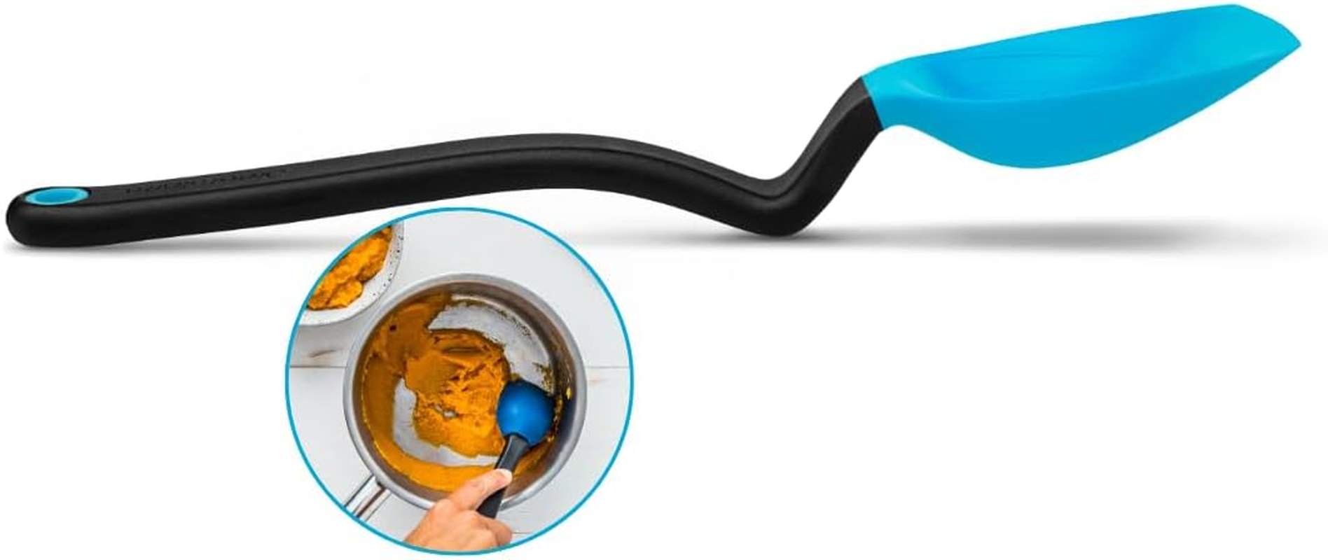 Dreamfarm Supoon Non-Stick Sit-Up Silicone Scraping, Serving, Cooking Spoon Measures 5Ml Tsp & 15Ml Tbsp - 11" Dreamfarm Blue