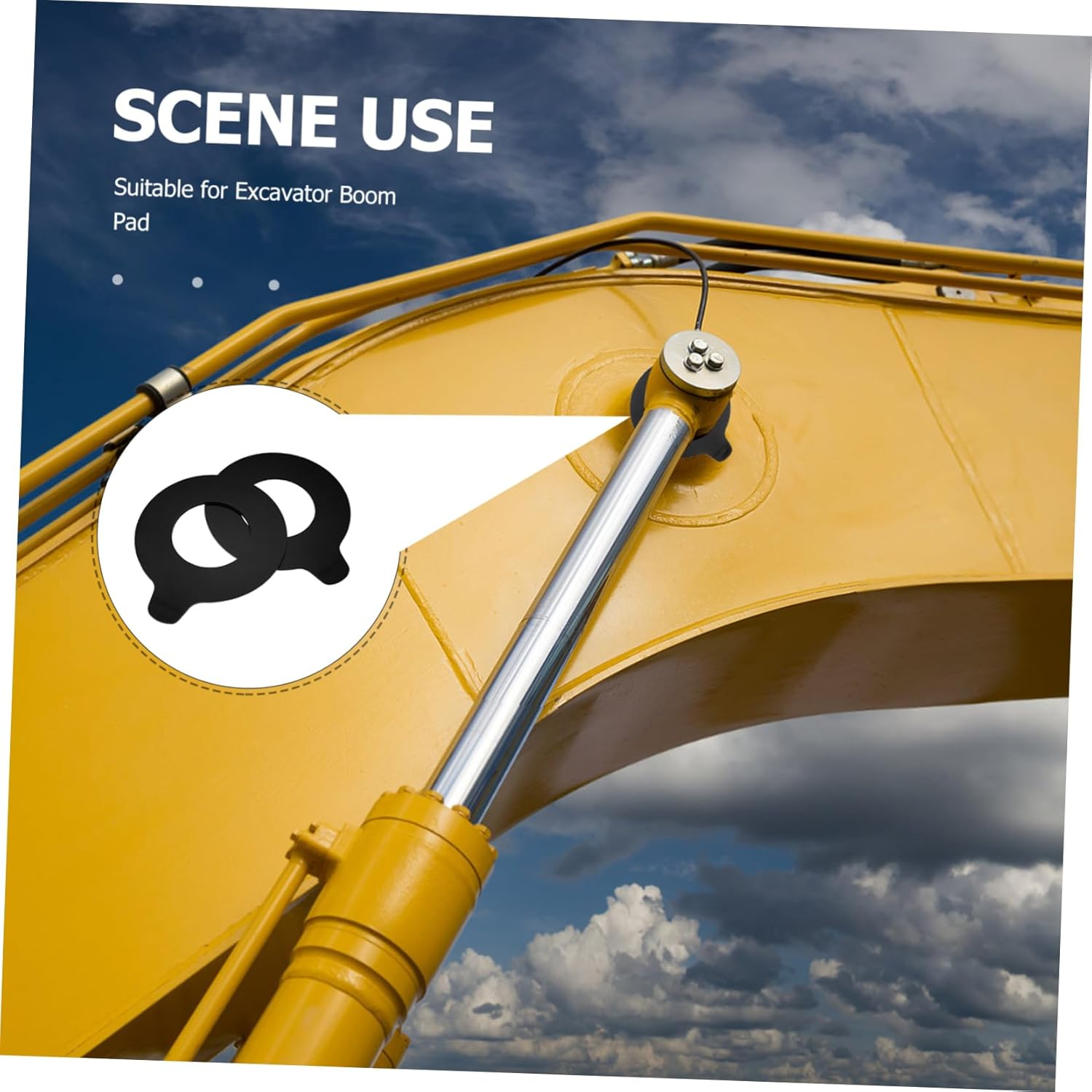 2Pcs Excavator Pin Gasket Heavy-Duty round Rubber Washer Spacer Kit for Machinery Digger Arm Joint Sealing image number 5