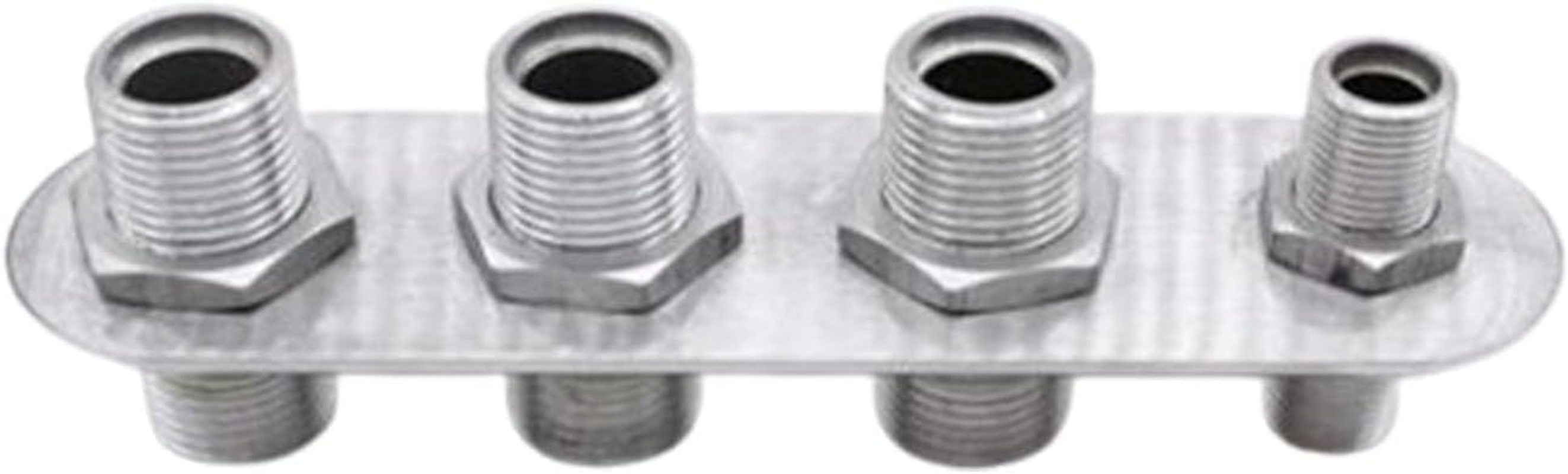 4 Port Firewall Heater AC Bulkhead Assembly Easy to Install Component Part 1-6 (5/8&ldquo;-18) 3-10 (7/8&rdquo;-14) for Auto