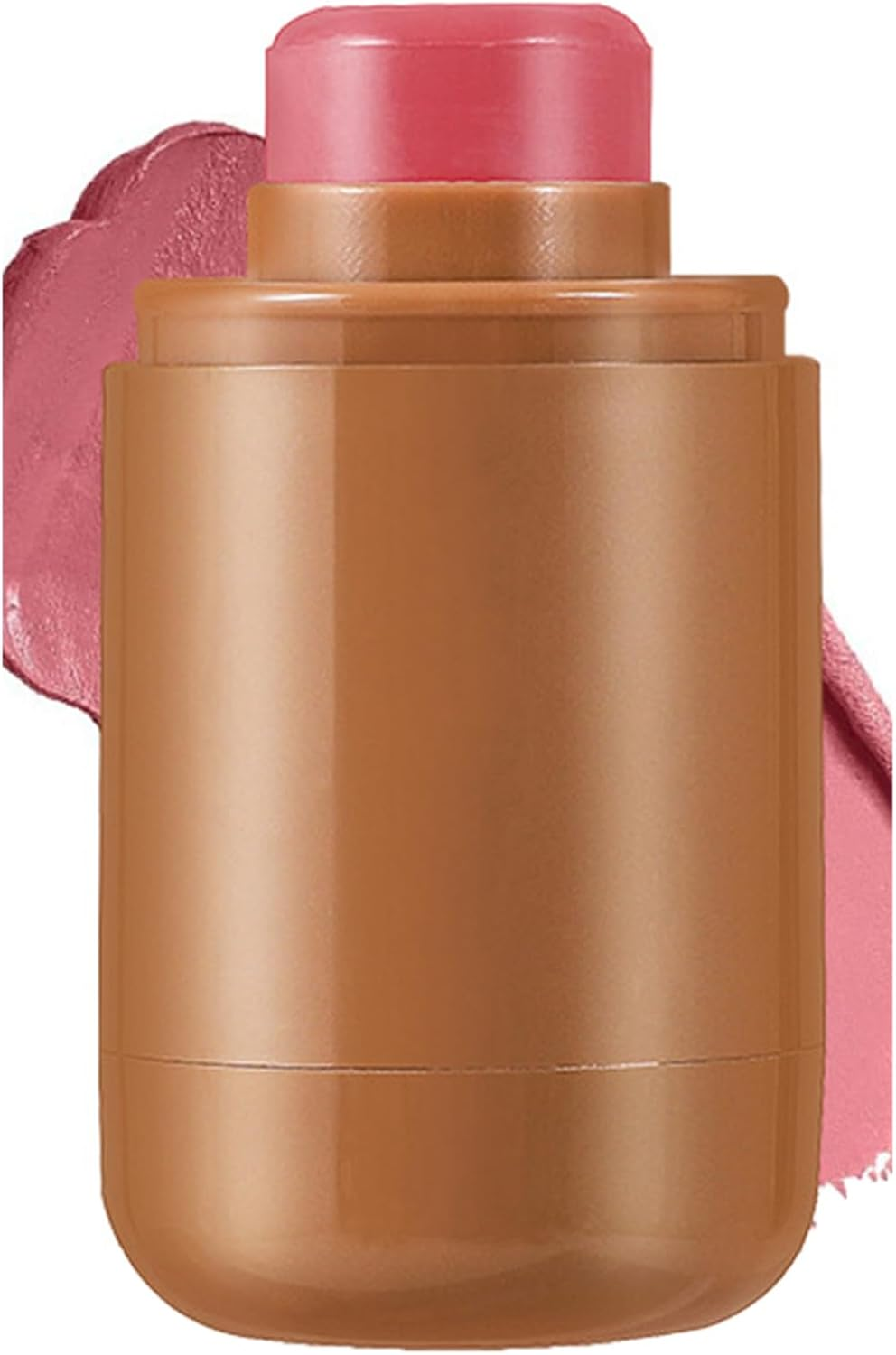 FEESHOW Cream Blush Stick, Buildable & Hydrating Multi-Use Makeup for Cheeks & Lips, Portable Color, Non-Greasy Long-Lasting Formula Peach One Size - Coffee image number 4