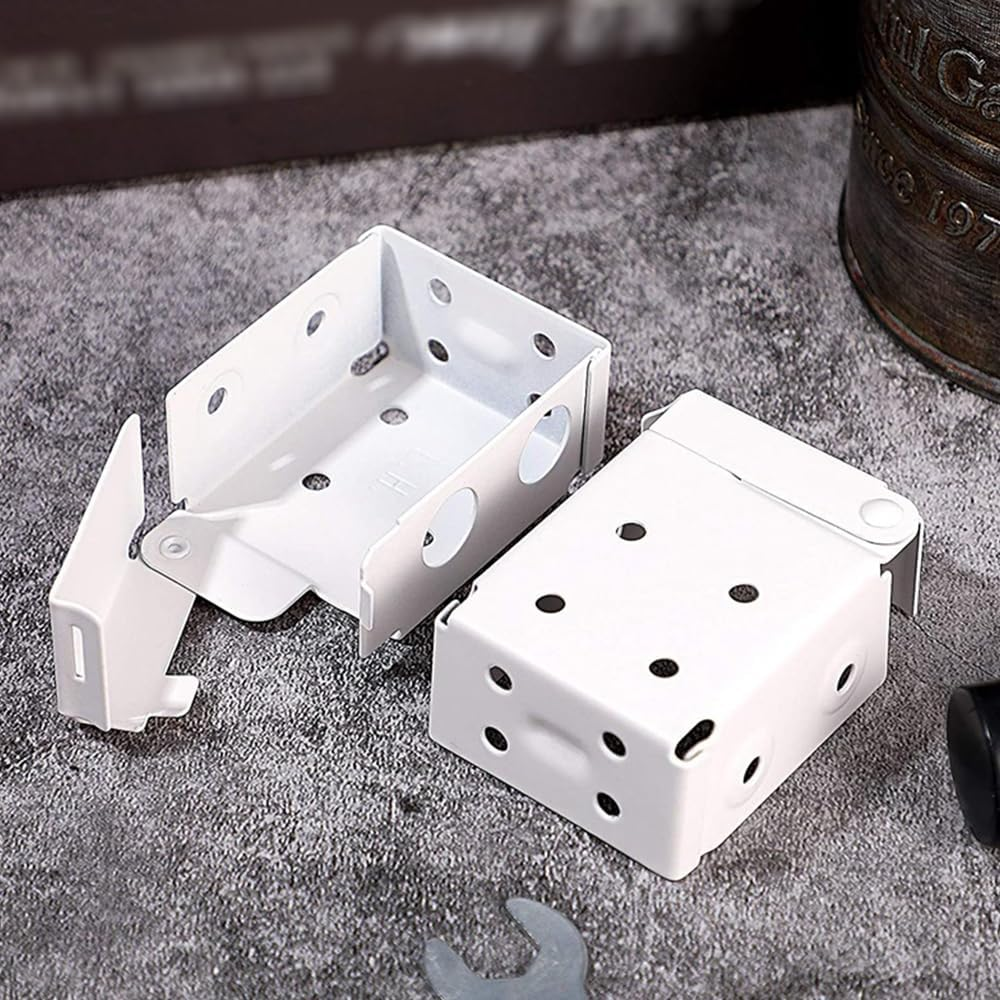 Sagasave 2 Pcs Venetian Blind Brackets - 2 Inch Venetian Blinds Fittings Box, Window Profile Box, Headrail Mounting Bracket for Office Home Curtains, White image number 5