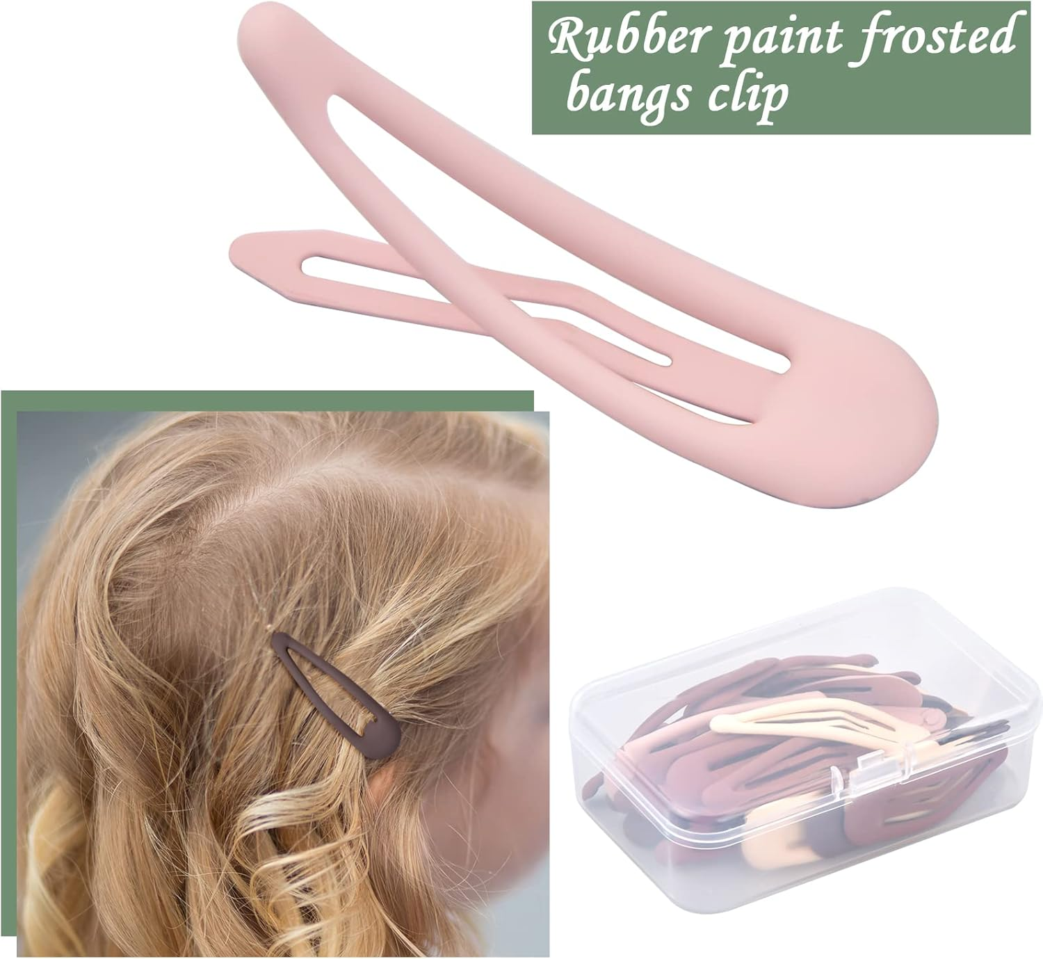 30 Pieces Hair Clips, 5 Cm Hair Clips Girls, Barrette Hair Clip, Hair Clips for Girls, Hair Clips Metal, Multi-Colored Hair Clips Children image number 1