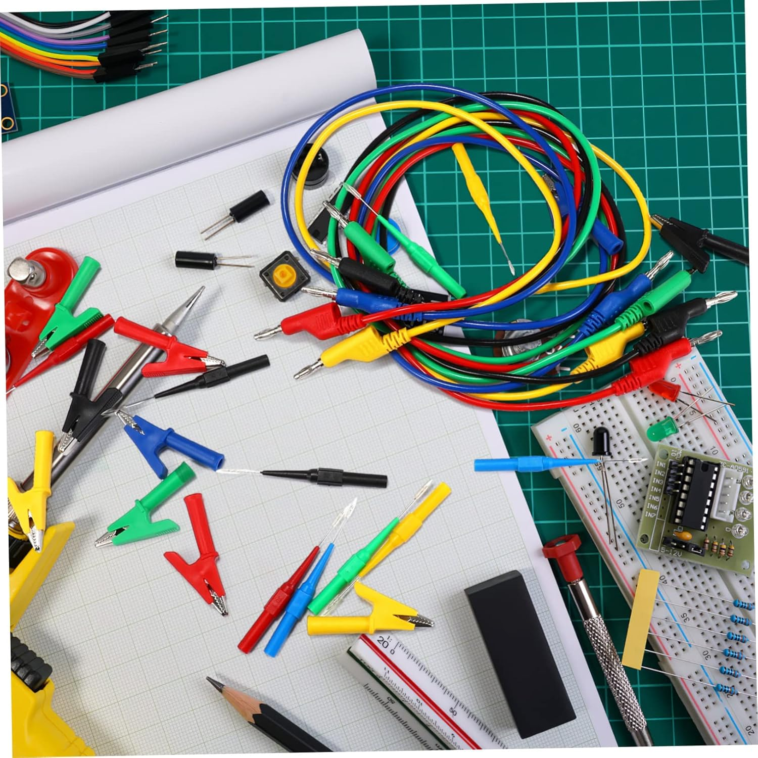 Iplusmile Quality Test Leads with Alligator Clips Electrical Testing Tools Probes for Multimeters