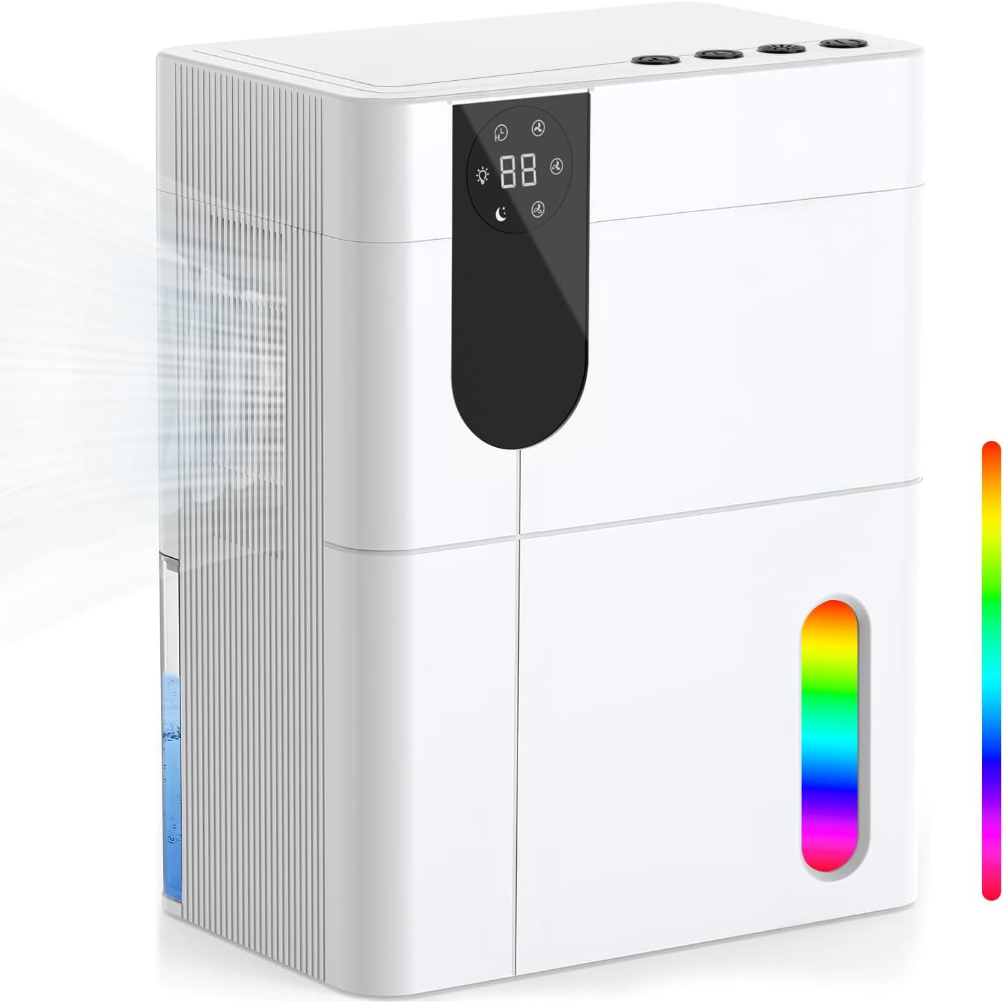 Dehumidifier, 152 OZ Dehumidifiers for Home, (900 Sq.Ft) Quiet Dehumidifier for Basement with Large Water Tank, Dehumidifiers for Bathroom Bedroom RV Closet with Auto Shut off and Night Light (01) image number 2