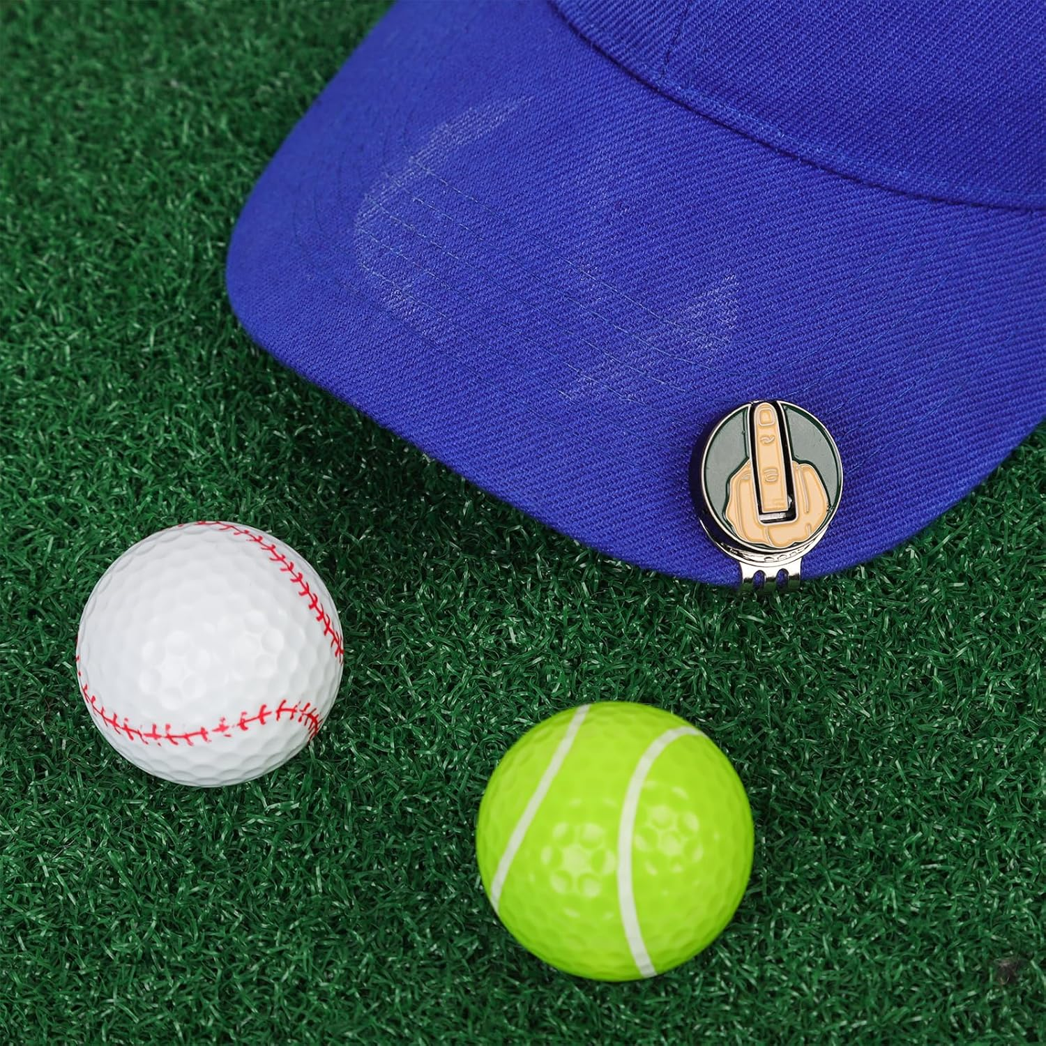 Lasuroa Magnetic Golf Hat Clip, Golf Ball Marker Hat Clip Funny Golf Ball Marker with Three-Tooth Cap Clip Magnet Golf Accessories Gifts for Golf Enthusiast image number 4