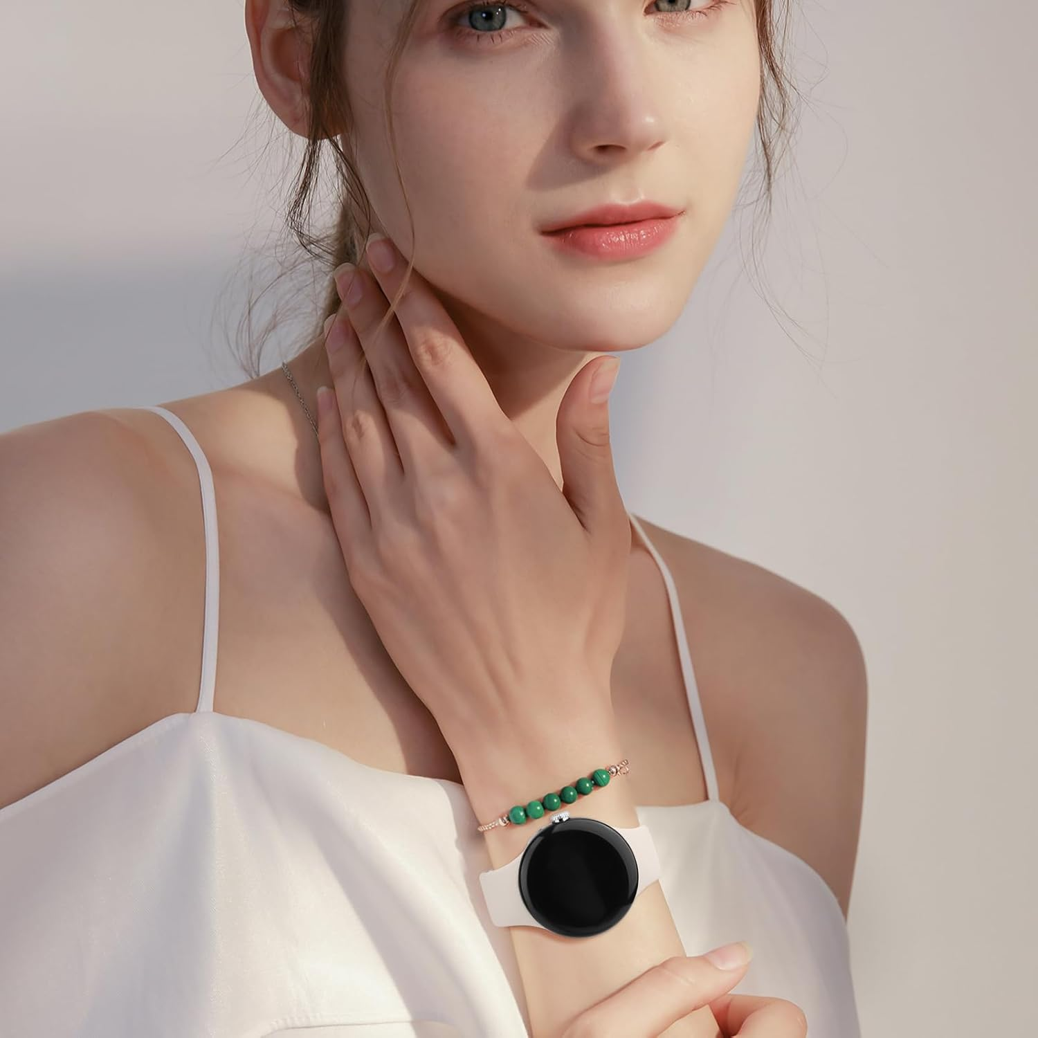 Silicone Bands for Google Pixel Watch 3 41Mm Bands/Pixel Watch 2 Band Women Men, Comfortable Adjustable Sports Replacement Strap for Google Pixel Watch 3 41Mm/2/1 image number 4