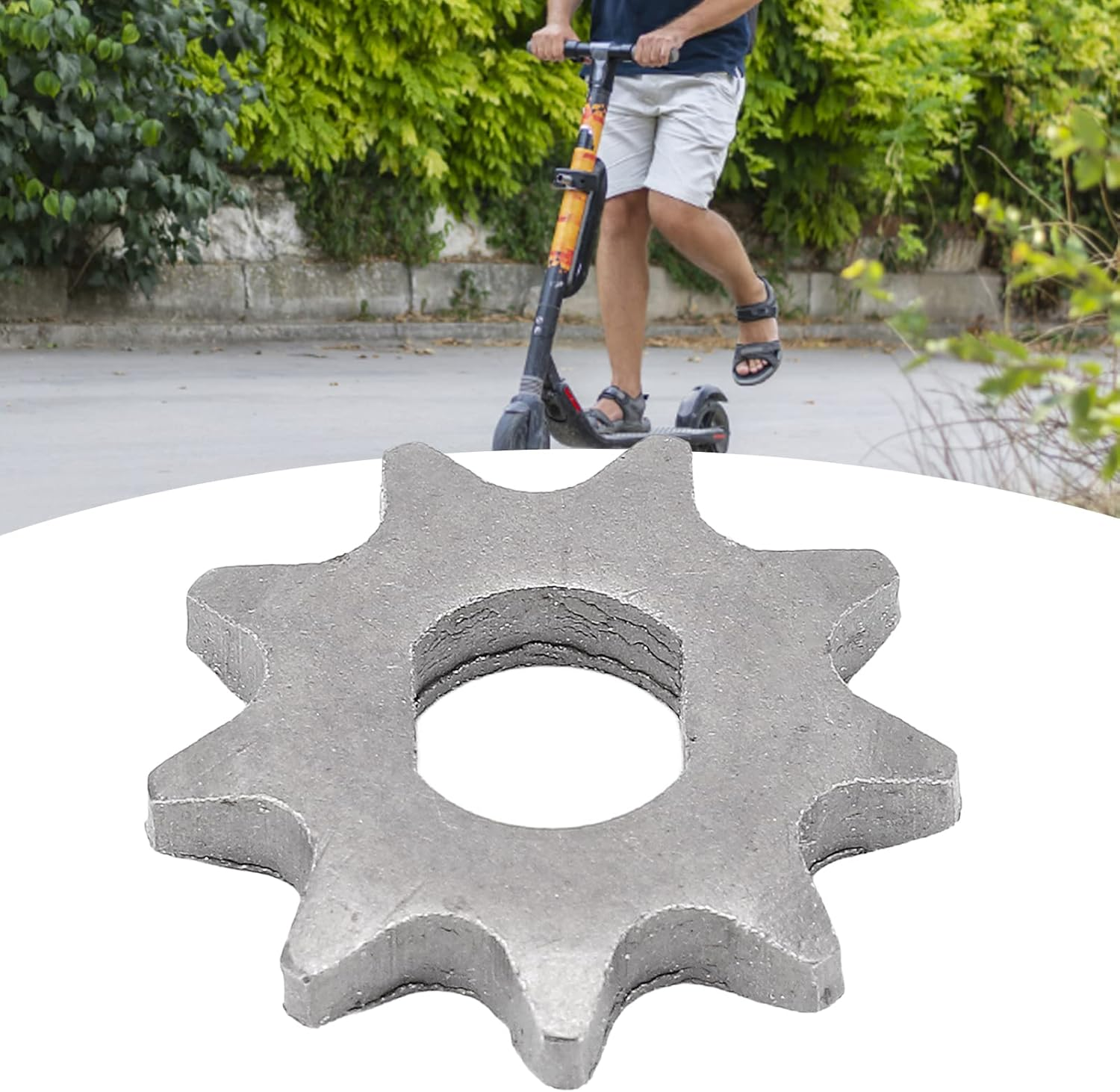 Motor Sprocket, Metal Material Easy Installation Replacement 9T Chain Sprocket for Mini Motorcycle for Electric Scooter image number 3