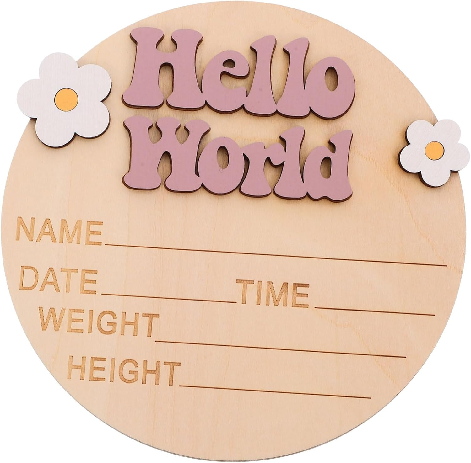 Milisten Growth Commemorative Card for Newborn Name Sign Announcement Board for Hospital Shower Decorations And