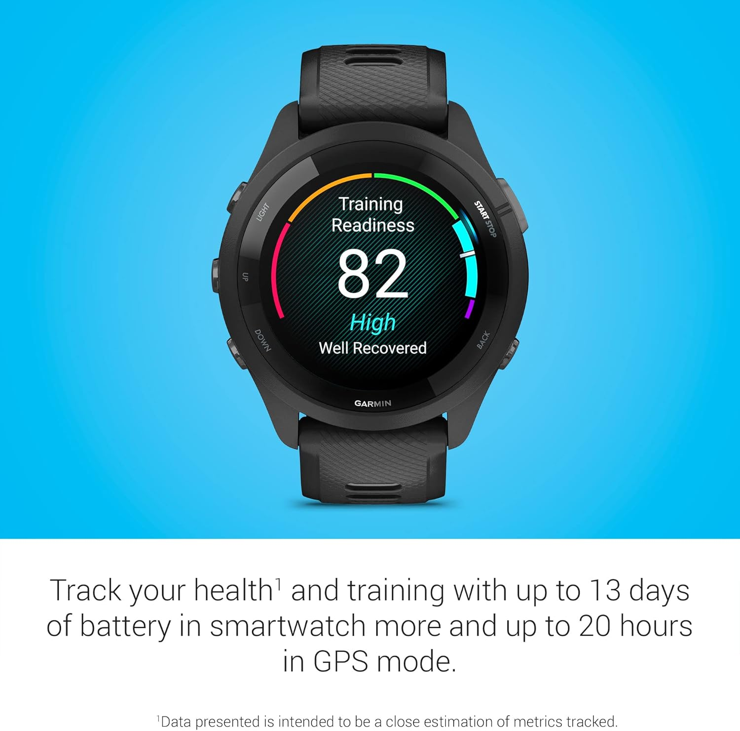 Garmin Forerunner 265 Running Smartwatch, Colorful AMOLED Display, Training Metrics and Recovery Insights, Black and Powder Gray, 46 Mm image number 2