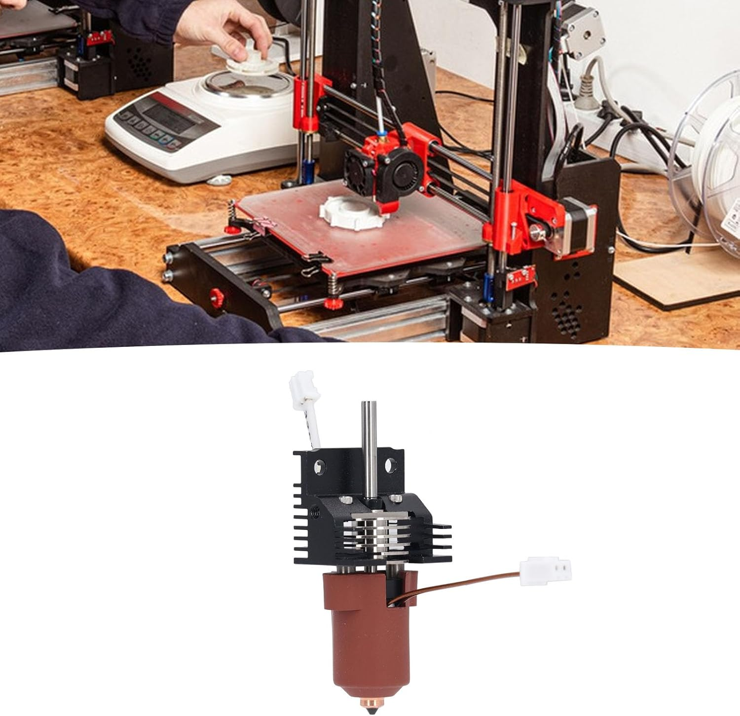 Heating Block Ceramic Hotend Upgrade Kit for K1, K1 Maximum, K1C, 3D Printers Ceramic Heating Block, Hotend Heating Block Kit, Supports 320&deg;C High Temperature, 600Mm/S High Speed image number 1