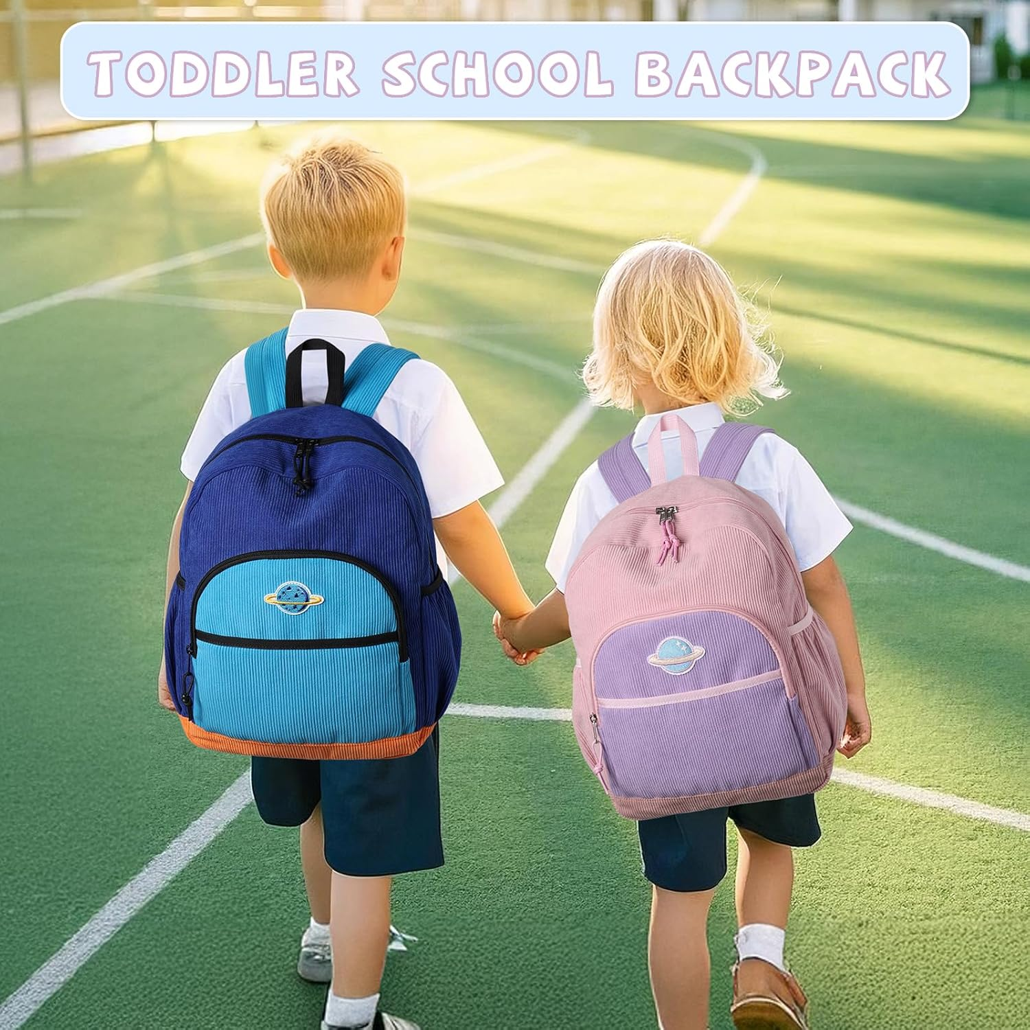 Toddler Backpack, KASQO Cute Lightweight Preschool Backpack Kids Children School Bag for Boys and Girls Kindergarten Daycare Bookbag with Chest Buckle image number 1