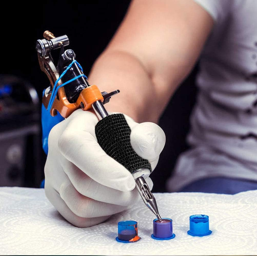 Videopup Tattoo Grip Cover Wrap,6Pcs Disposable Cohesive Tattoo Grip Cover Elastic Bandage Handle Grip Tube for Tattoo Machine Tattoo Grip Accessories(Black) image number 4