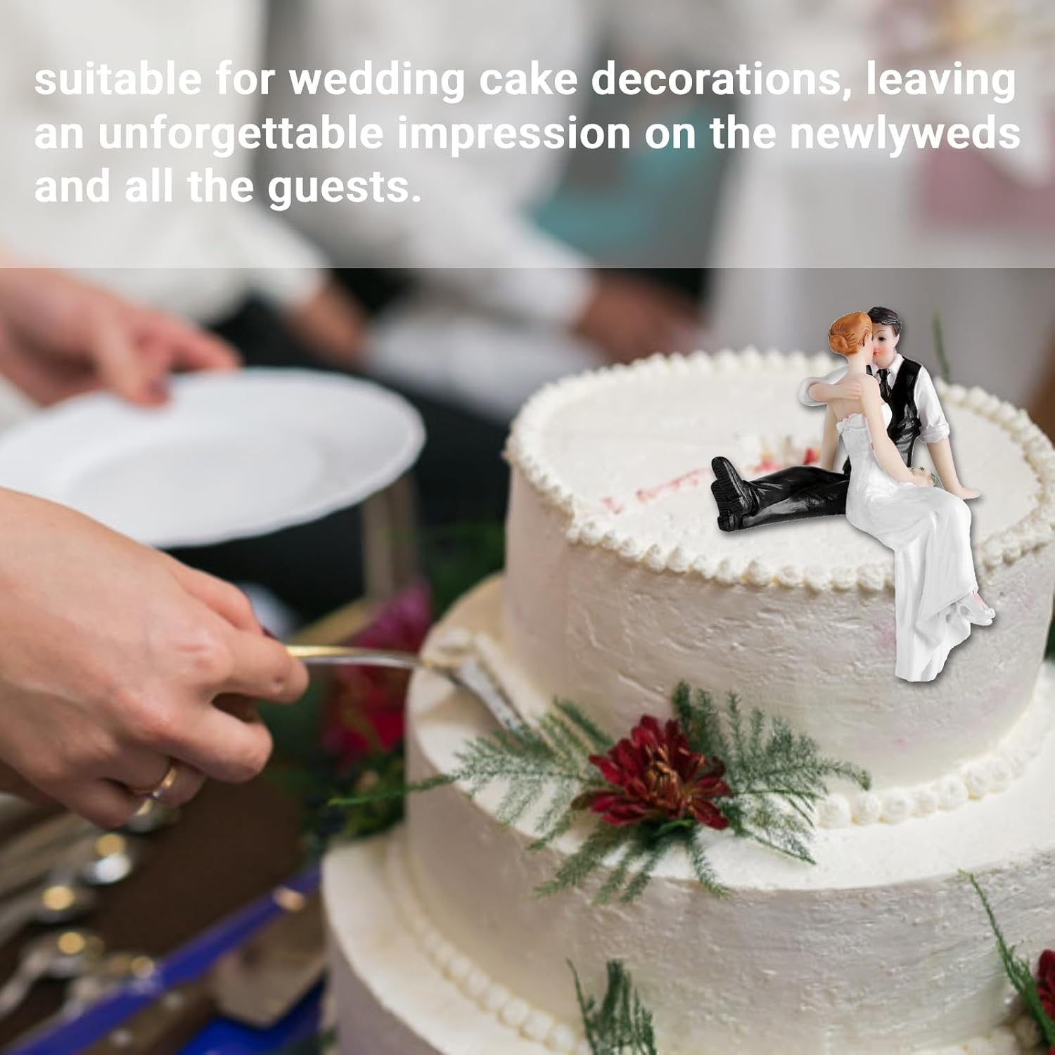 Bride and Groom Cake Topper, Wedding Cake Doll, Resin Doll Wedding Cake Topper for Engagement Parties, Bridal Showers Anniversaries image number 6