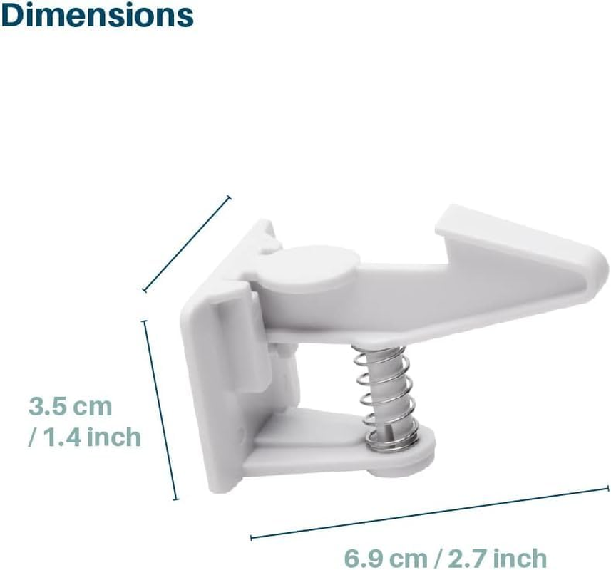Acemedia12/16Pack Cabinet Locks, Child Safety Latches - Baby Proofing Cabinets and Drawer Locks - 3M Adhesive - No Drilling & No Tools Required - Child Proof Your Home (16White)