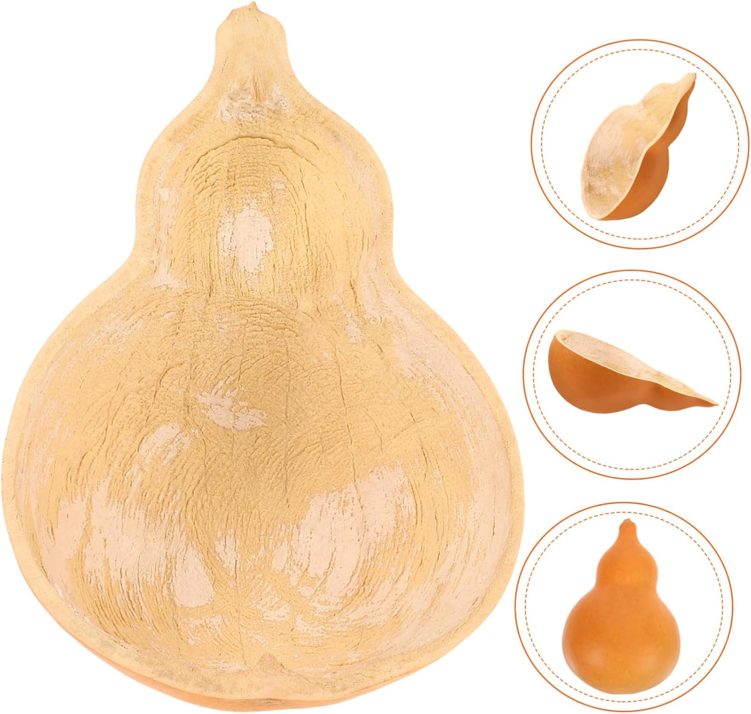 WATIIFUFU Gourd Water Dipper Soup Ladle Gourd Bath Ladle Dipper Gourd Tea Spoon image number 3