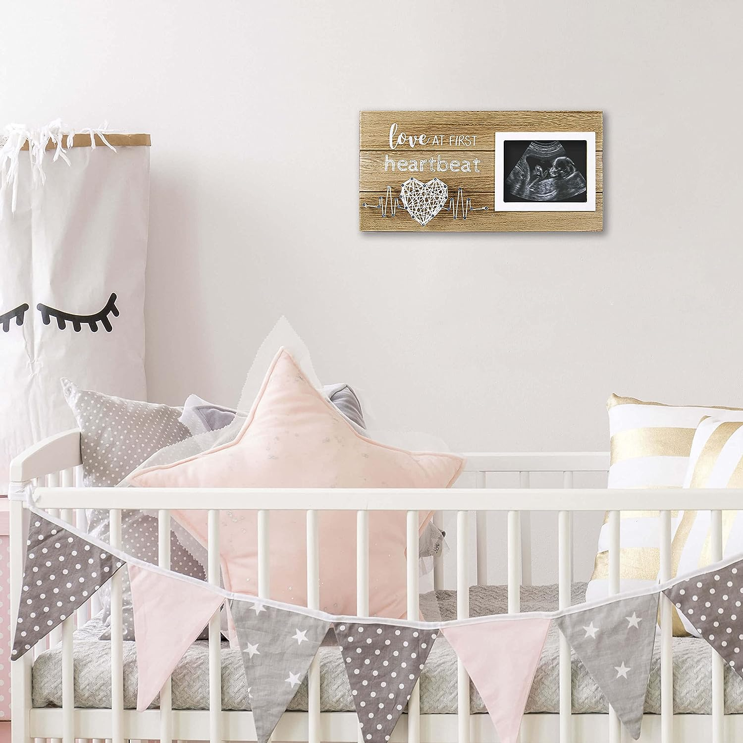 VILIGHT New Mom Gifts - Pregnancy Announcements Ideas Baby Gender Reveal Gifts - Love at First Heartbeat Sonogram Picture Frame for Standard 4" X 3" Ultrasound Photo image number 4