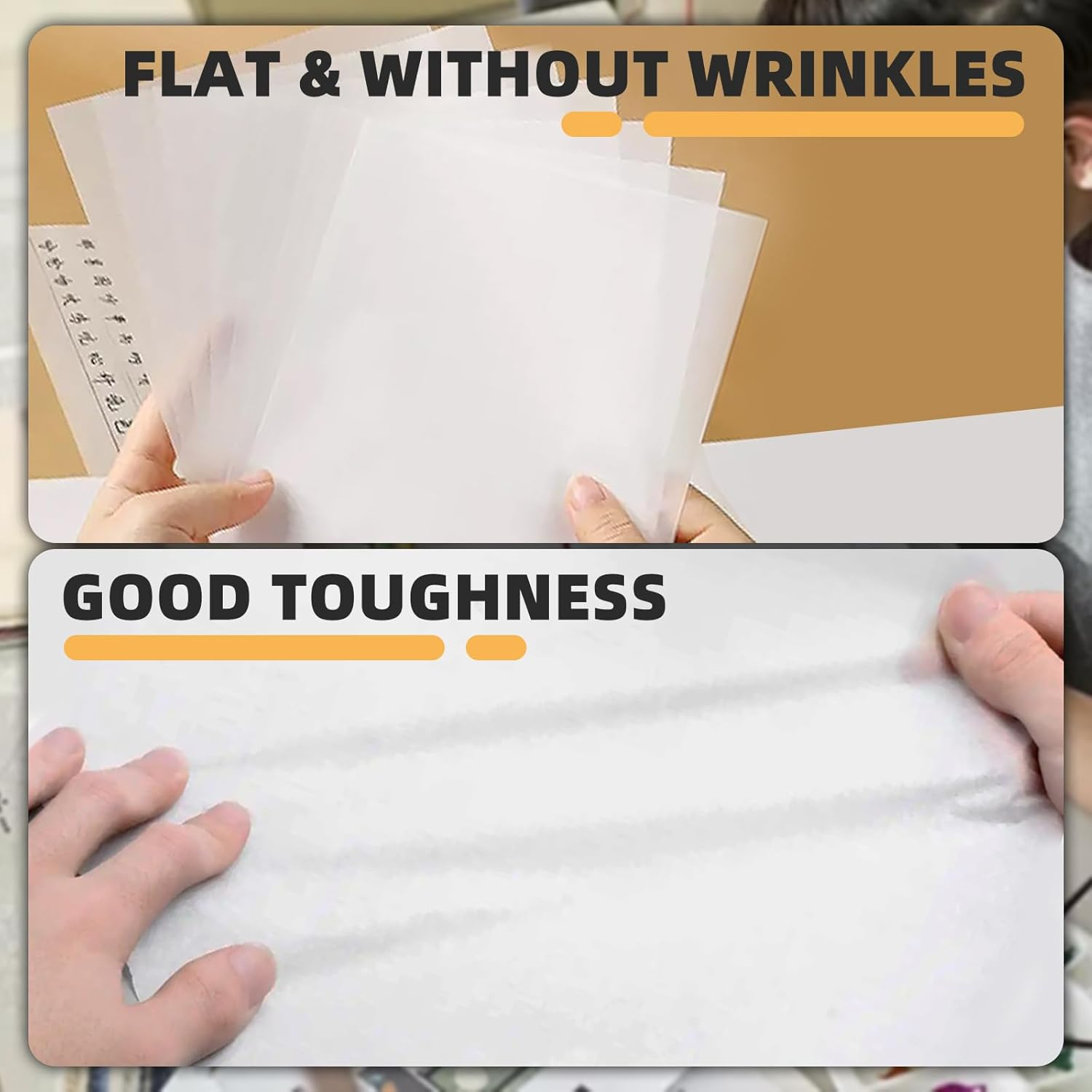 Tracing Paper Roll, White Tracing Paper Sketching Roll Translucent Pattern Paper for Sewing Drawing Sketching Gift Wrapping (44Cm X 23M) image number 2