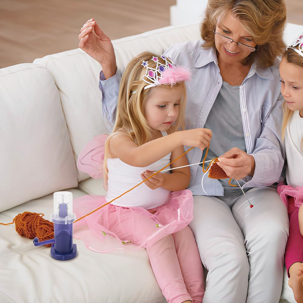 Lwuey Weaver Knitting Tool, Handoperated Knit Machines Bracelet Weave Tool DIY Household Hand Spool Tube Knited Mill Machine Sewing Braiding Thread Knitter Device Crocheting Sweaters for Beginners image number 2