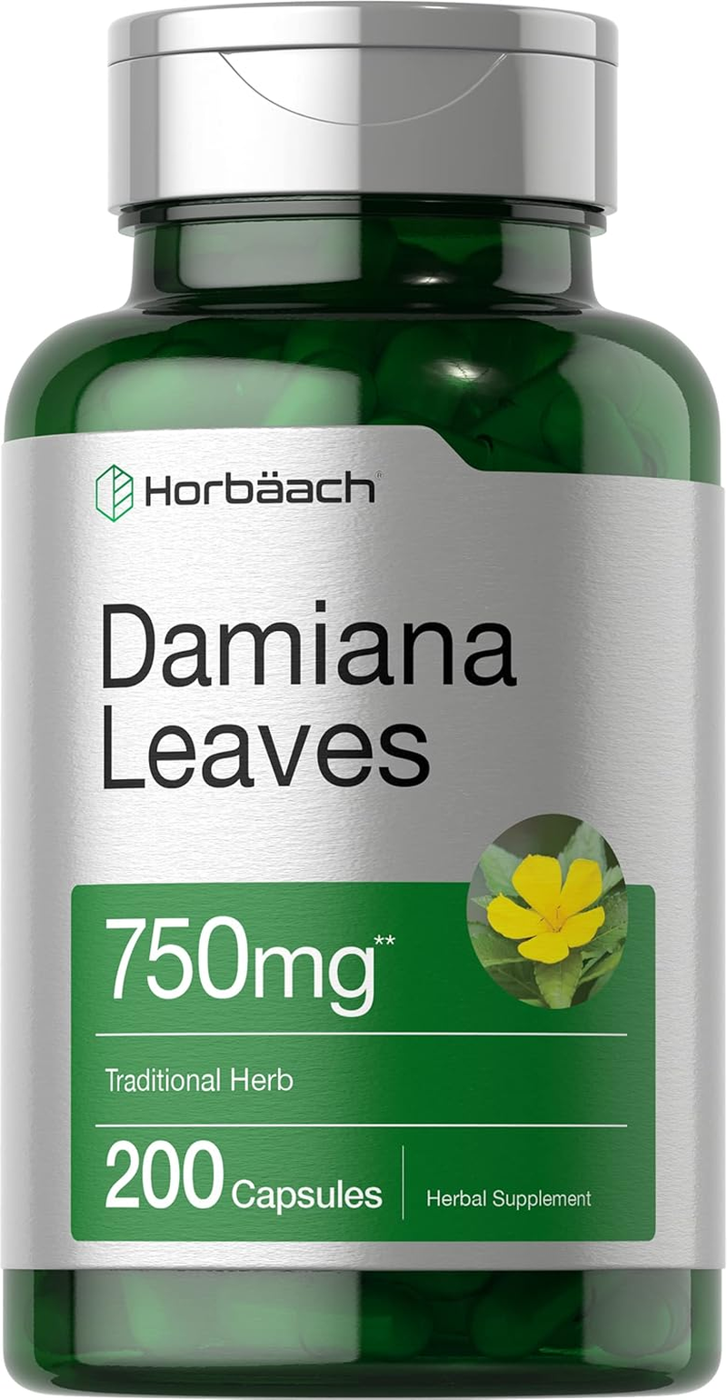 Damiana Leaf 750Mg | 200 Capsules | Non-Gmo, Gluten Free Supplement | by Horbaach image number 5