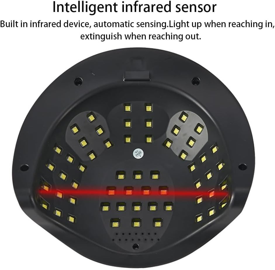 220W UV LED Nail Lamp,57 Lamp Gel Nail Polish Kit with UV Light for Nails,Profesional UV LED Nail Lamp with LCD Touch Display Screen and 4 Timer Settings image number 4